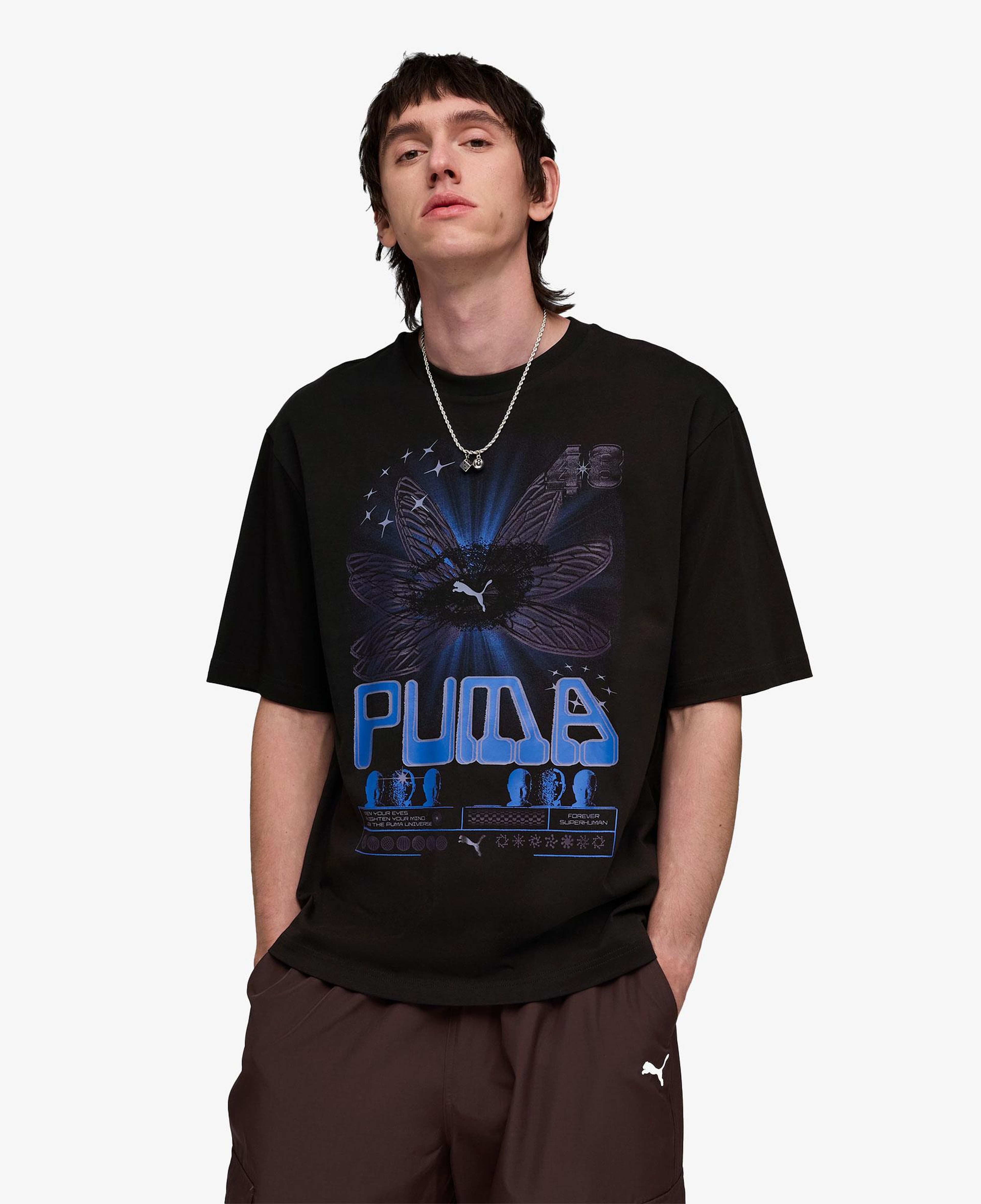 Puma Graphic  Erkek Siyah T-Shirt