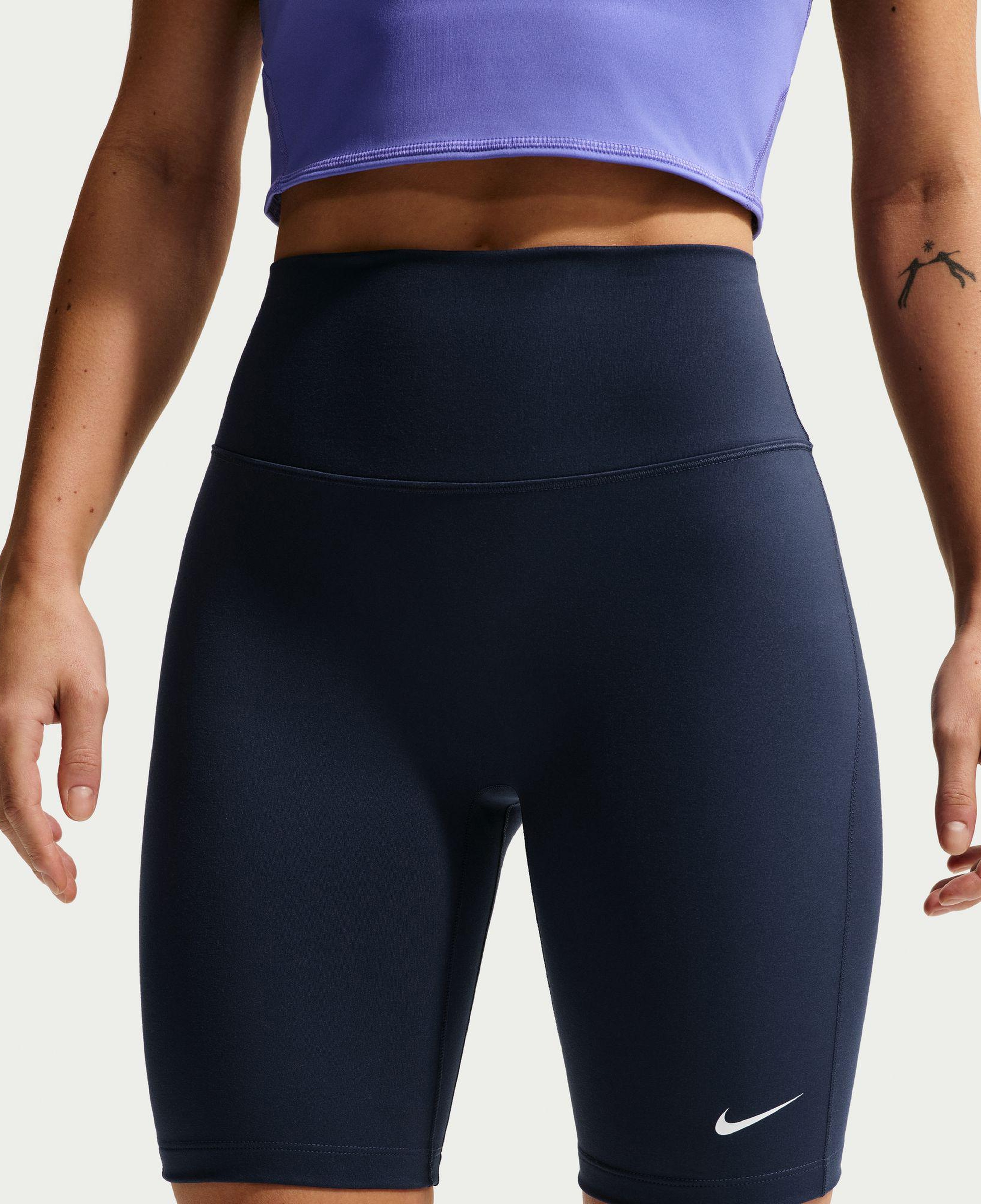 Nike Dri-Fit One High Rise 20 cm Kadın Lacivert Kısa Tayt