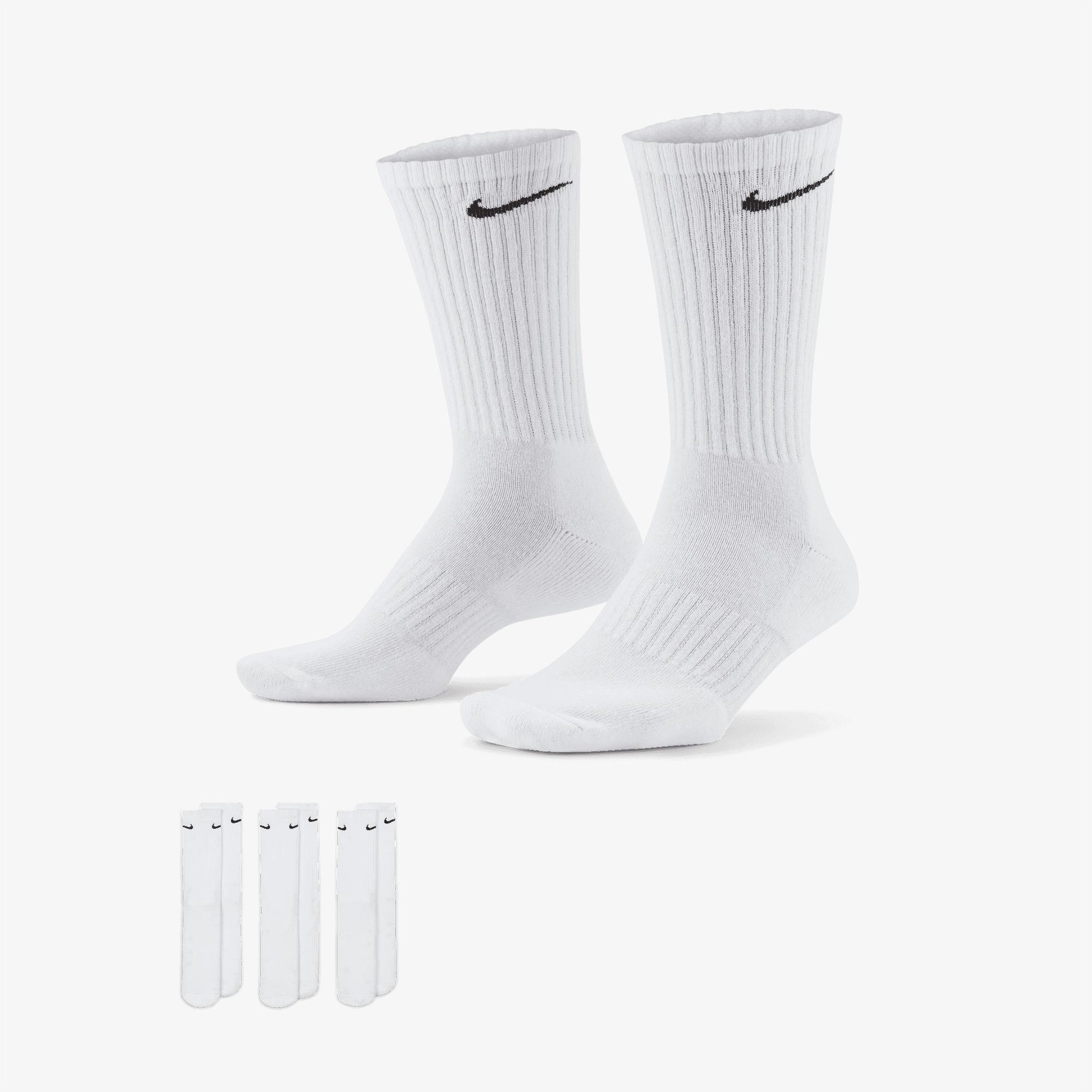Nike Everyday Cushioned 3'lü Unisex Beyaz Çorap