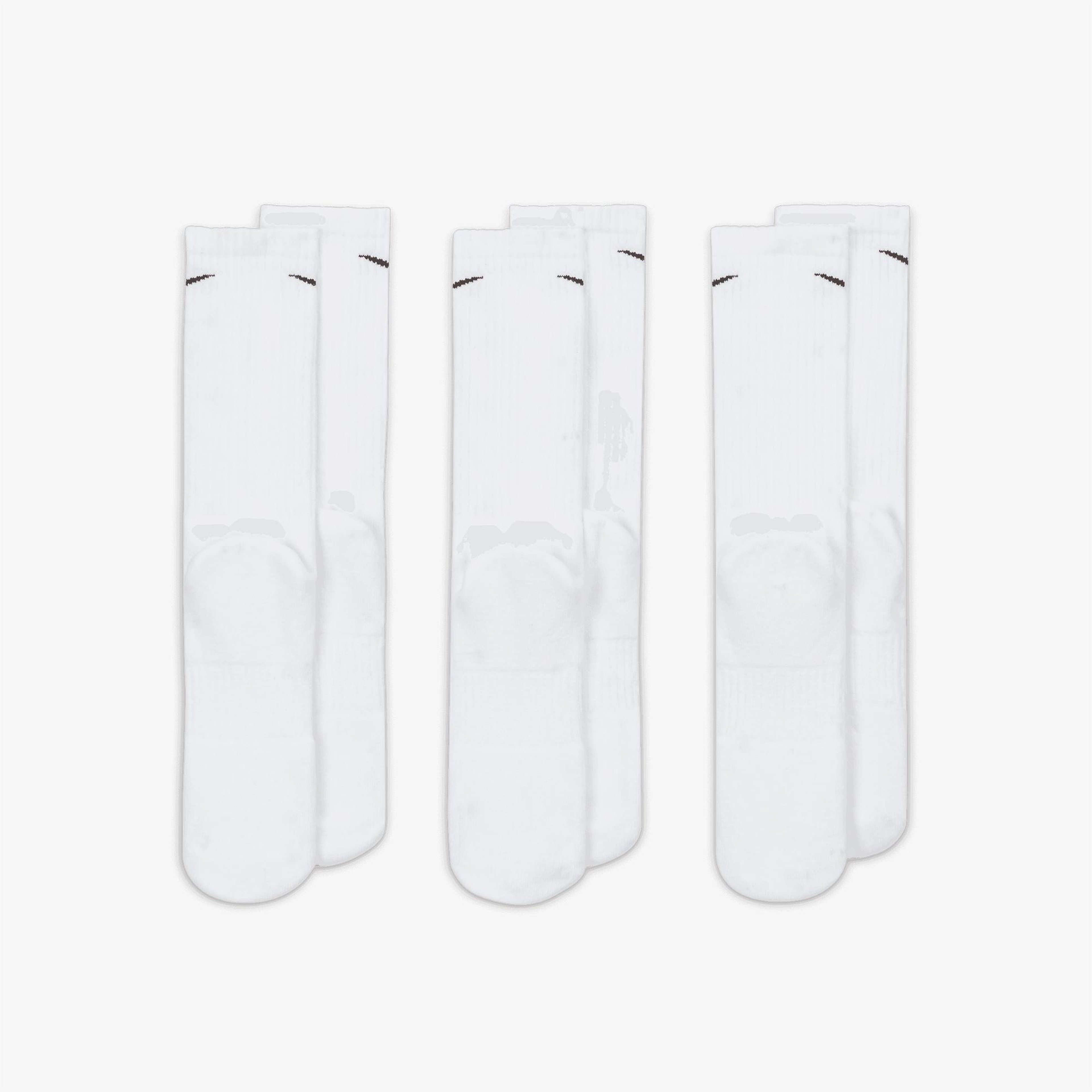 Nike Everyday Cushioned 3'lü Unisex Beyaz Çorap