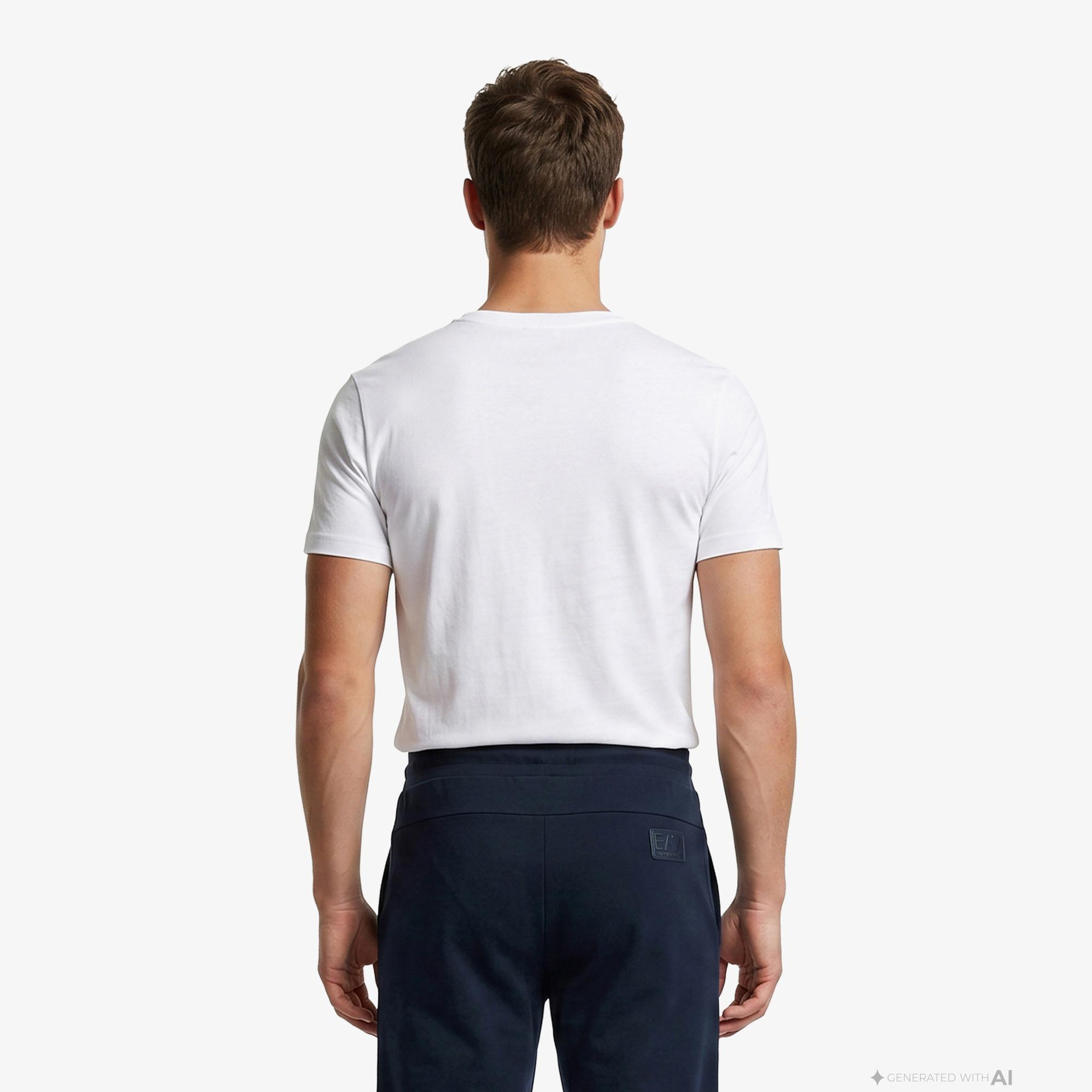 EA7 Erkek Beyaz T-Shirt