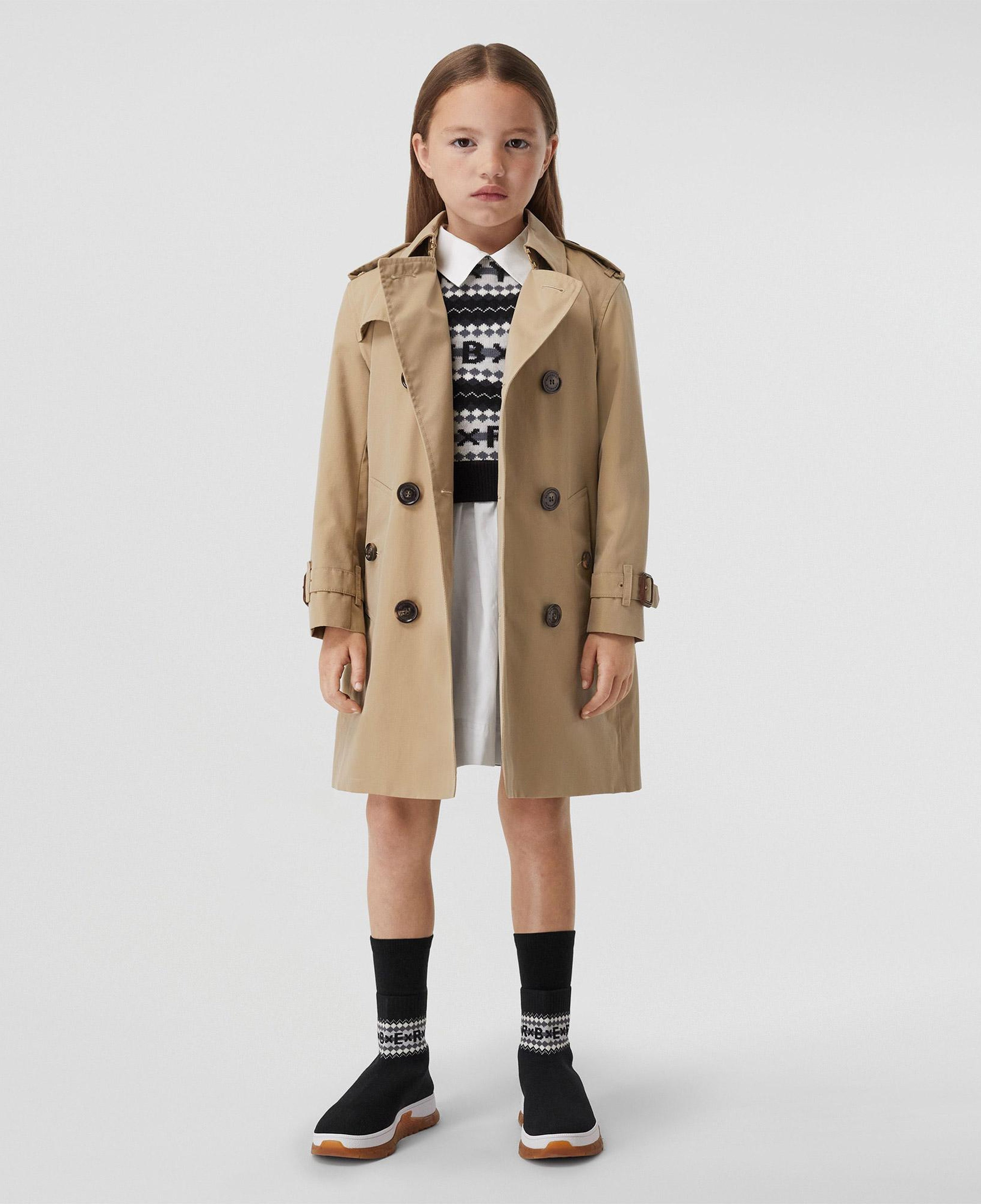 Burberry Gabardine Çocuk Bej Trençkot