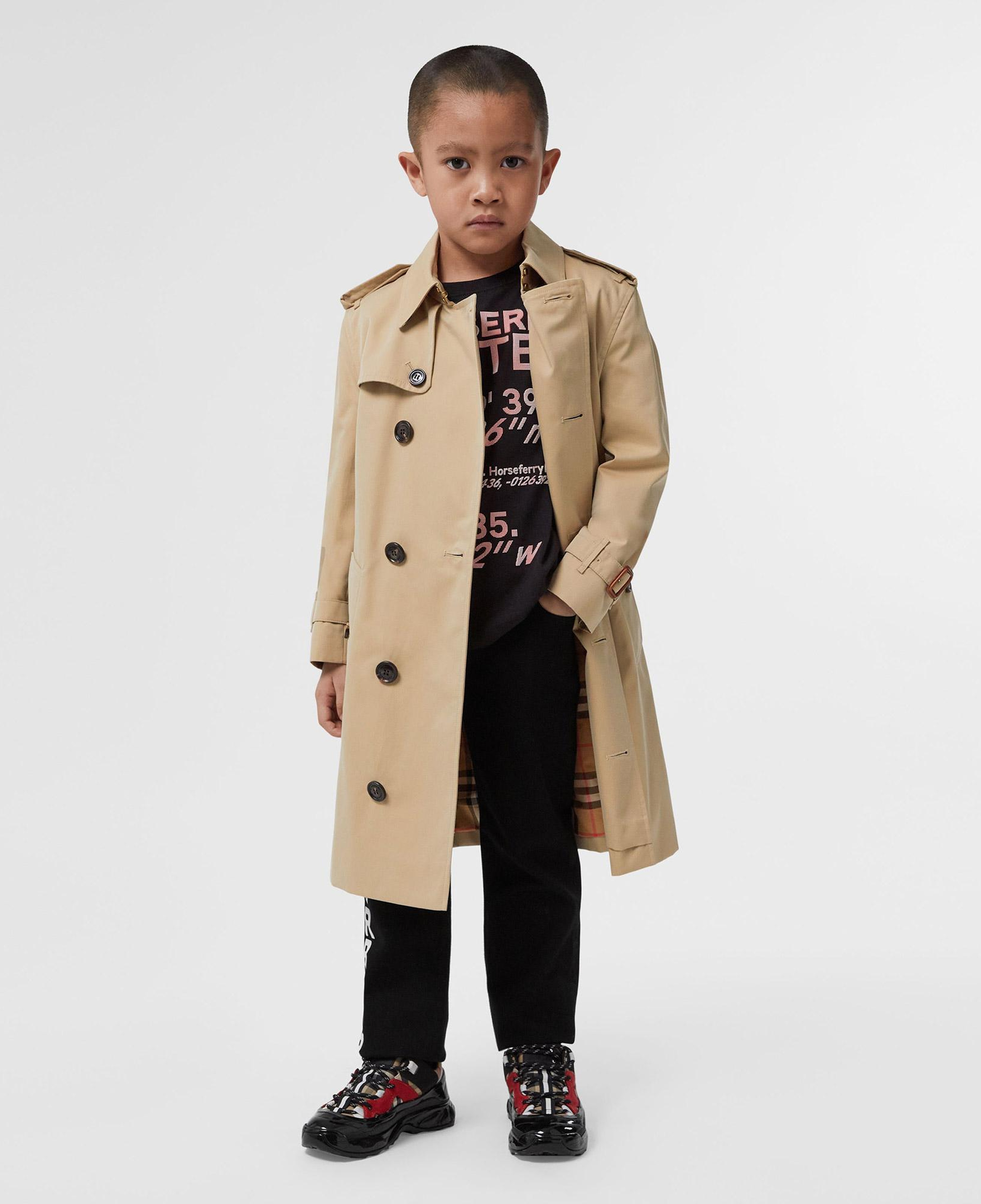 Burberry Gabardine Çocuk Bej Trençkot