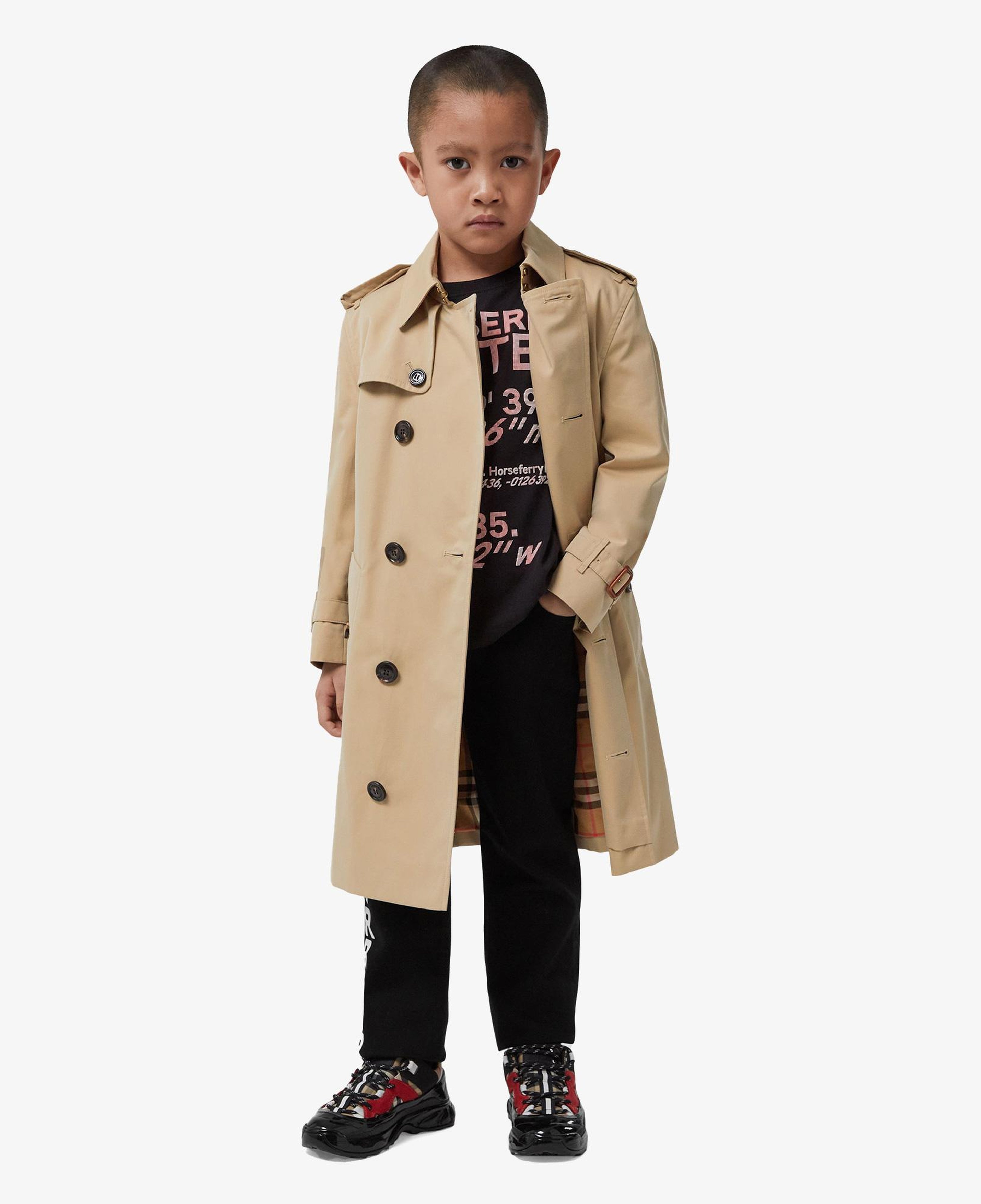 Burberry Gabardine Çocuk Bej Trençkot