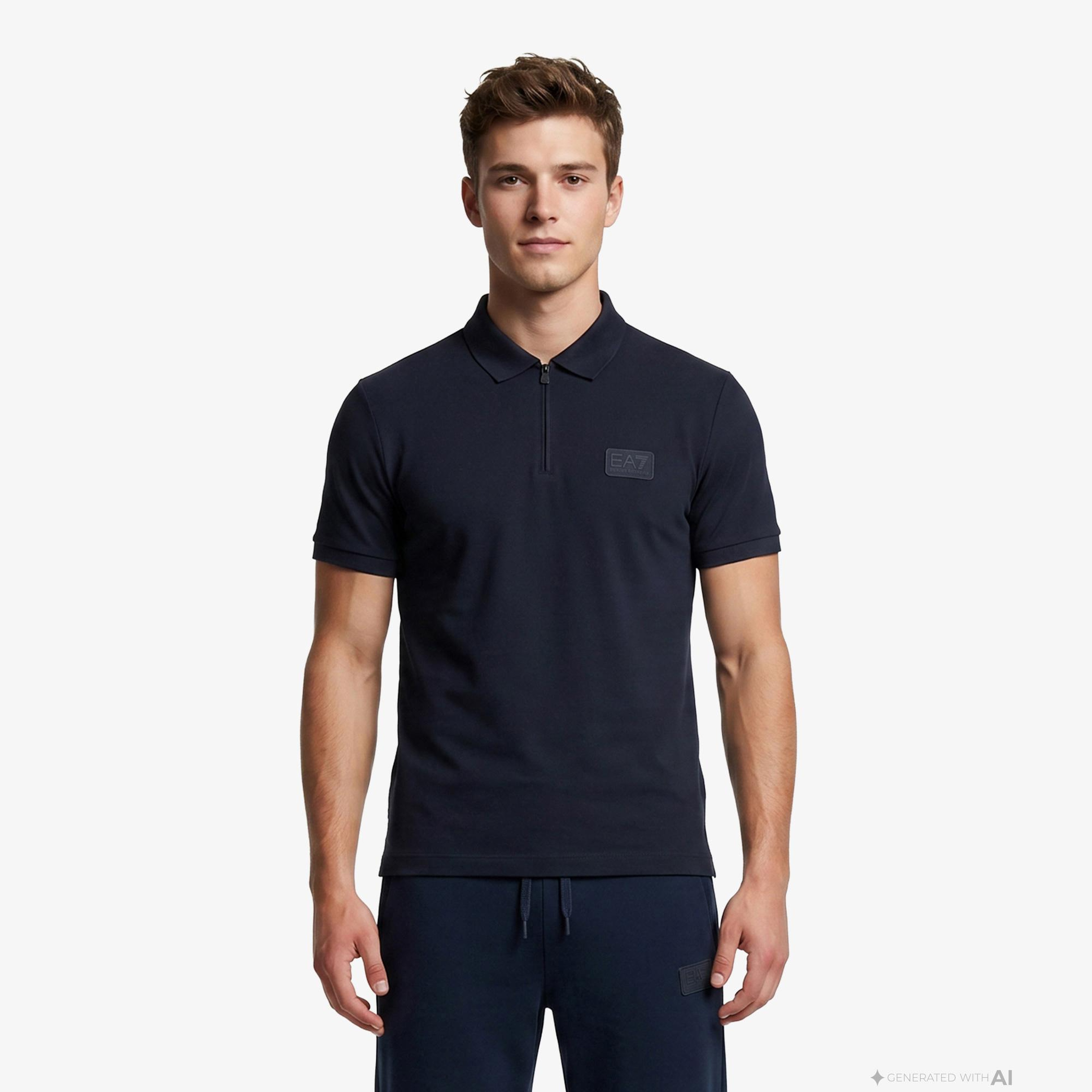 EA7 Modal Erkek Mavi Polo