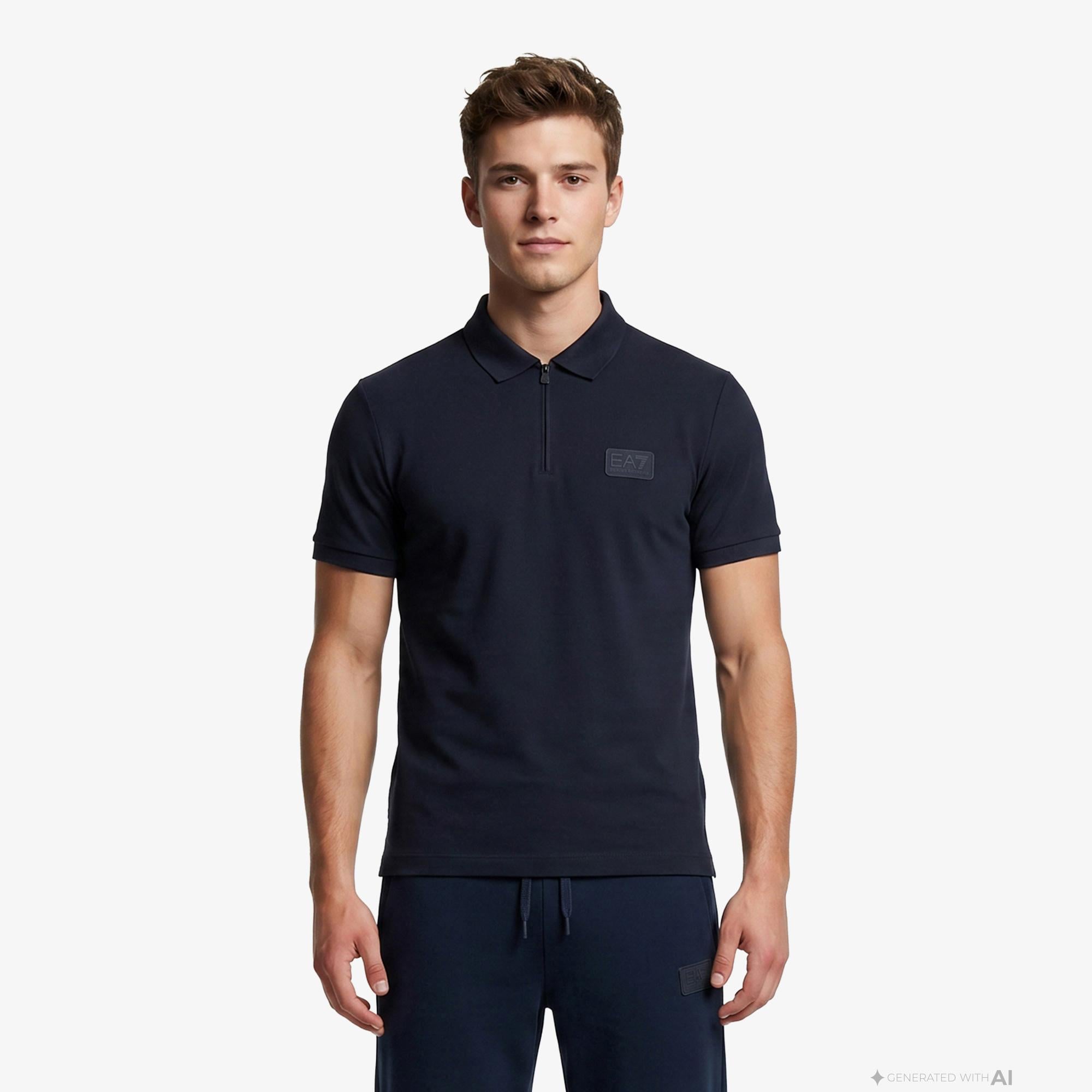 EA7 Modal Erkek Mavi Polo