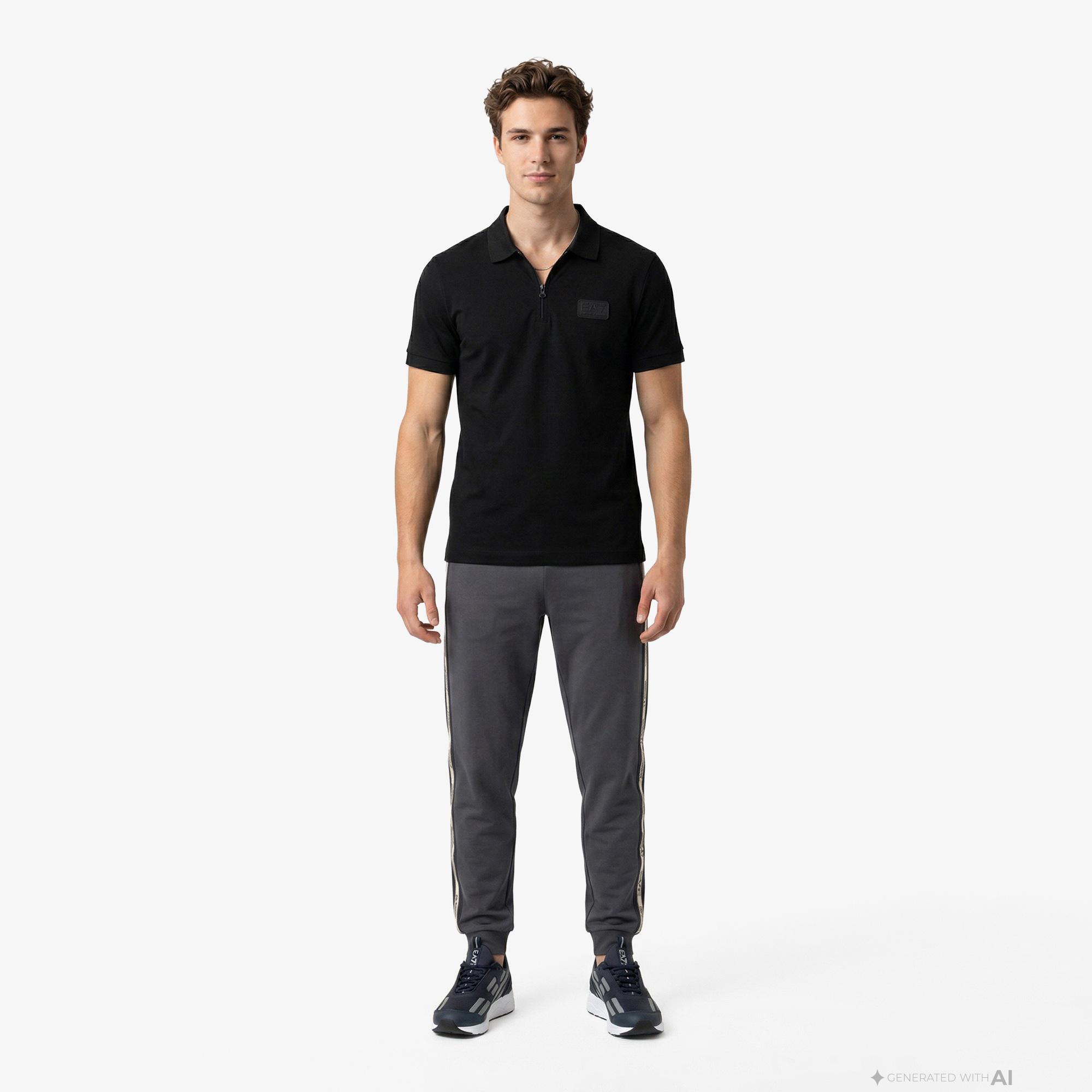 EA7 Modal Erkek Siyah Polo