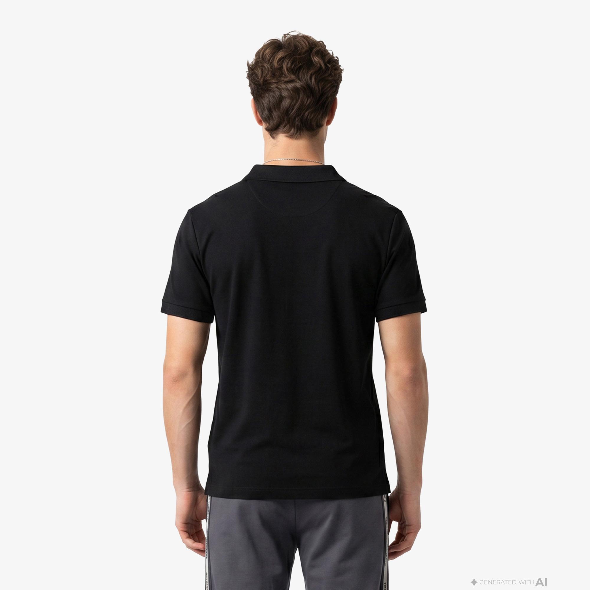 EA7 Modal Erkek Siyah Polo