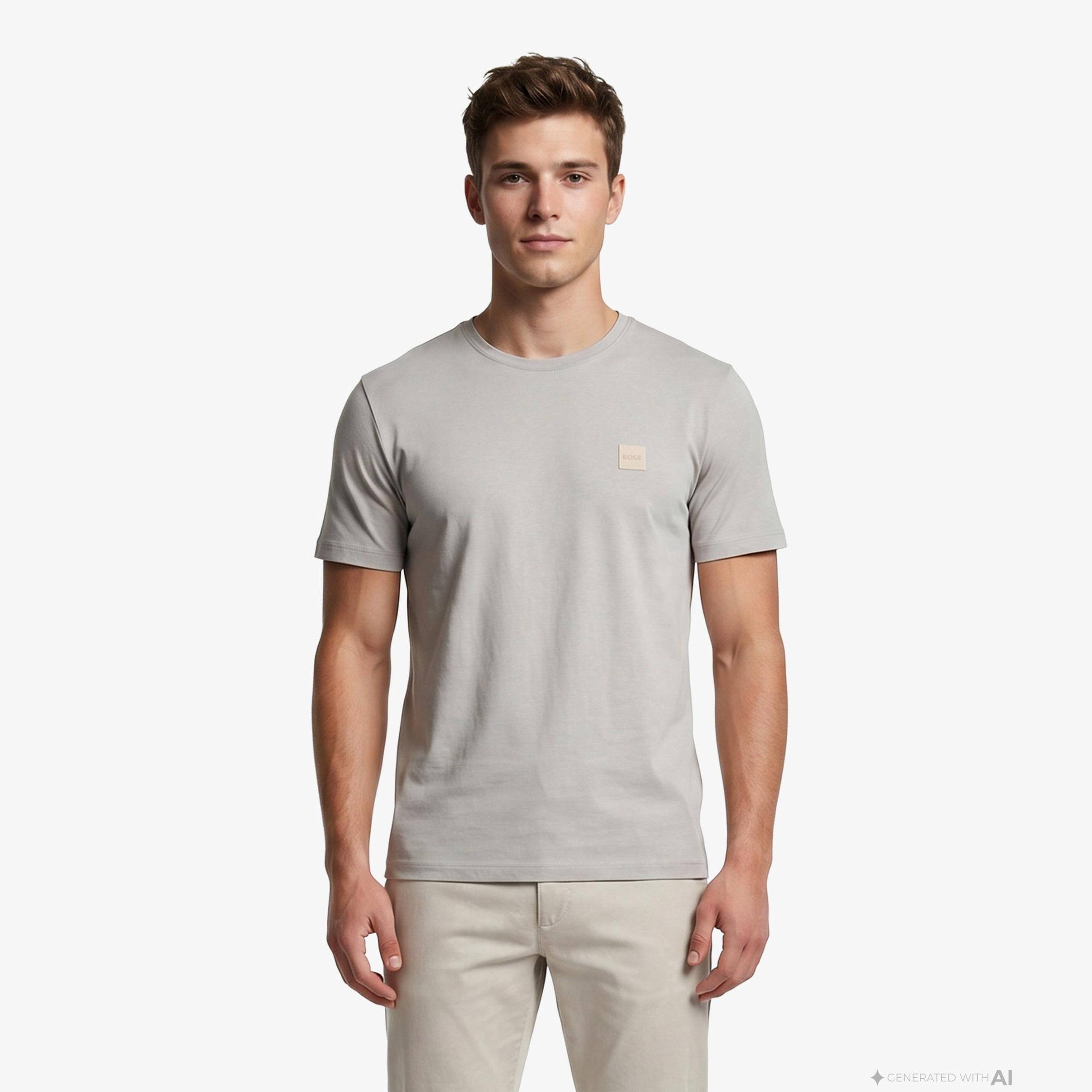 Boss Tales Erkek Gri T-Shirt