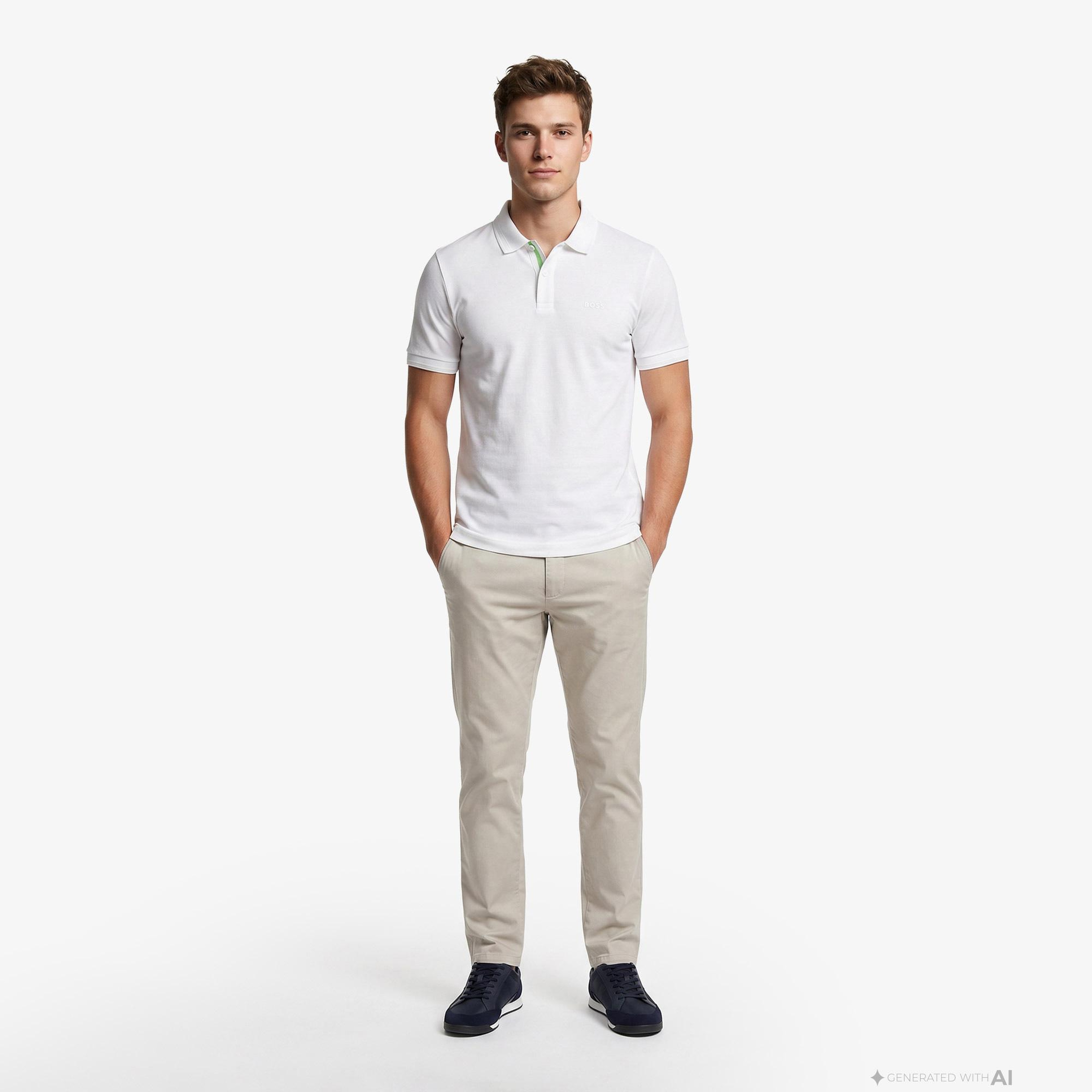 Boss Pio Erkek Beyaz Polo