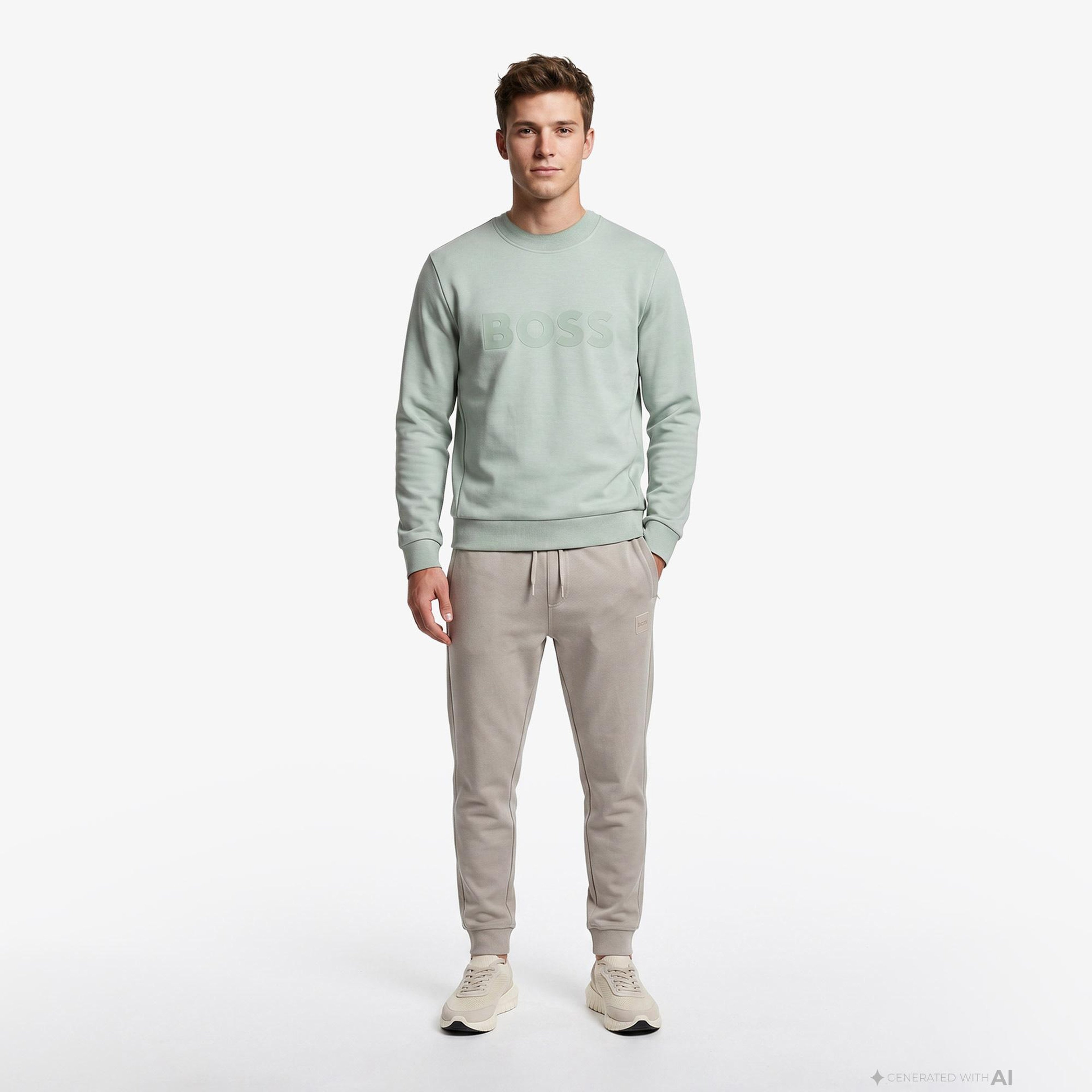 Boss Salbo Erkek Yeşil Sweatshirt