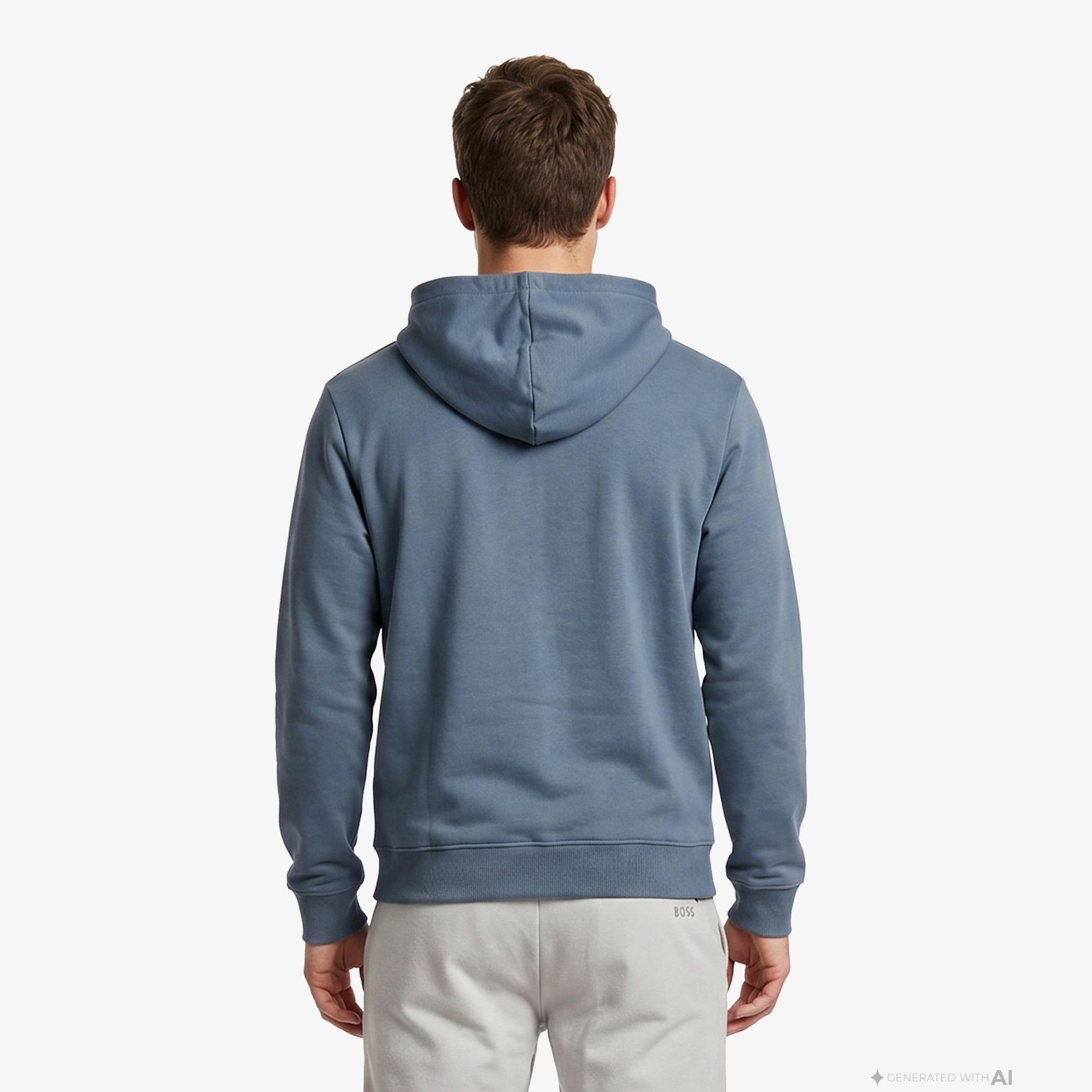 Hugo Dapo Fermuarlı Erkek Mavi Sweatshirt