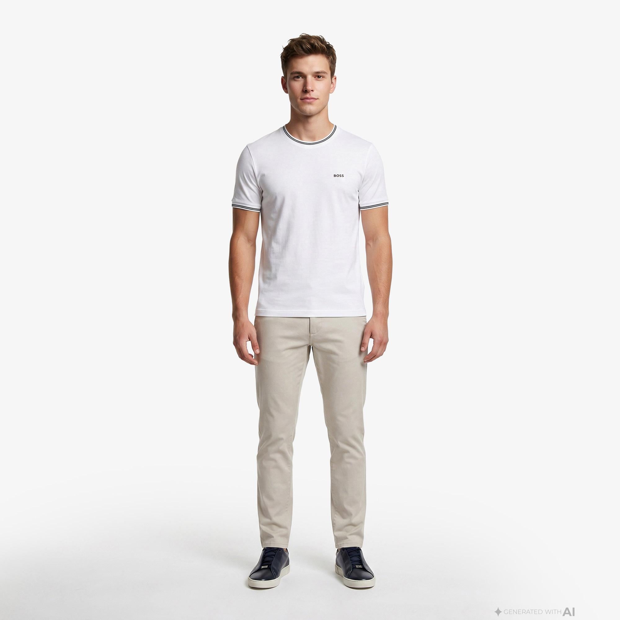 Boss Taul Erkek Beyaz T-Shirt