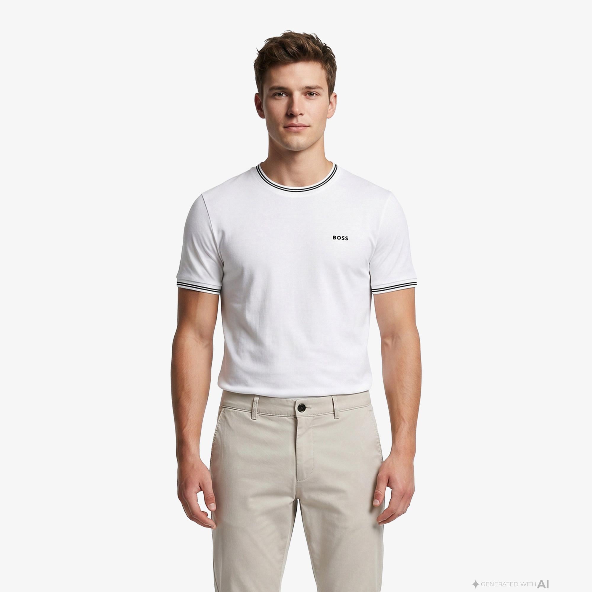 Boss Taul Erkek Beyaz T-Shirt