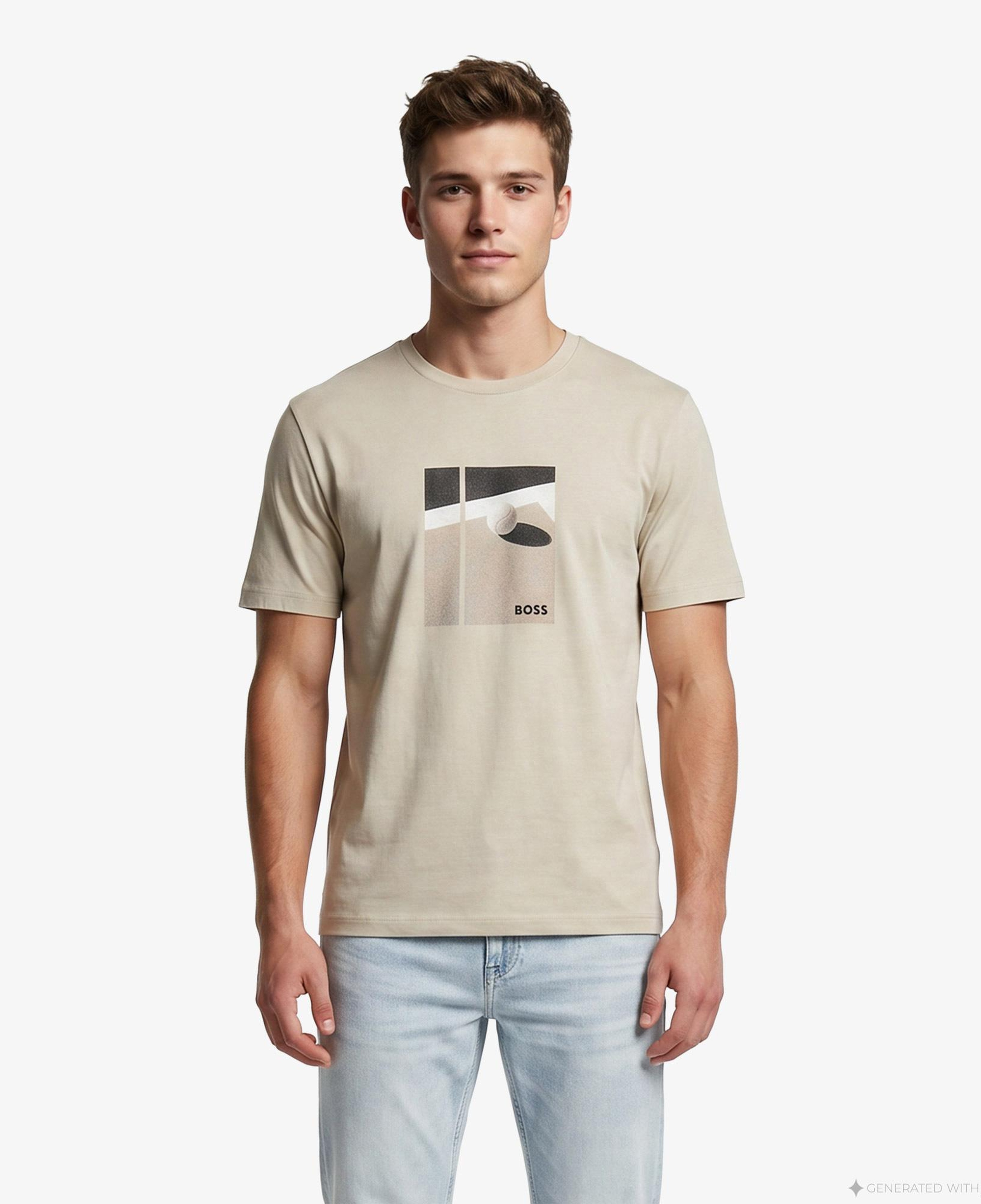 Boss Join Relaxed Erkek Bej T-Shirt