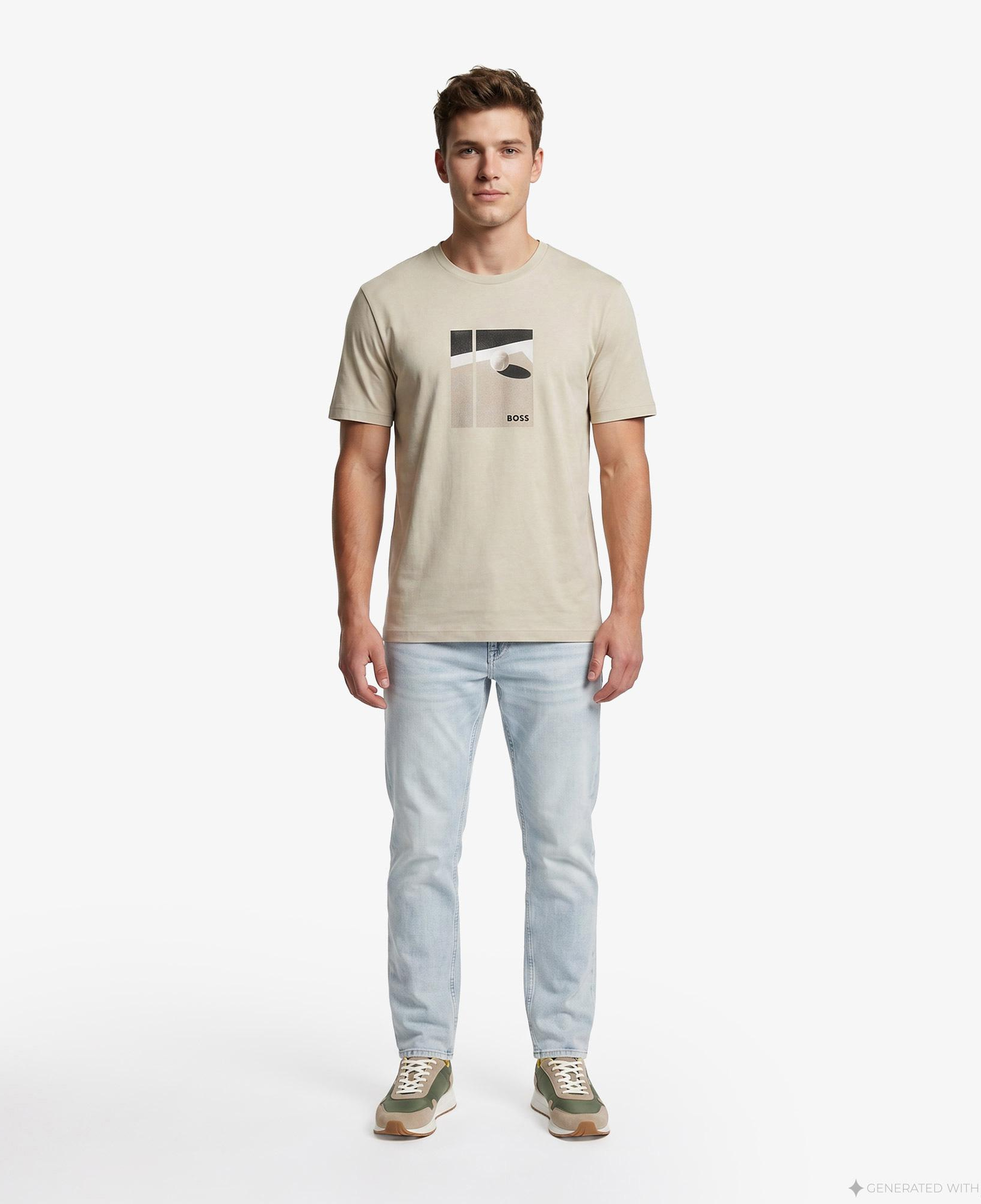 Boss Join Relaxed Erkek Bej T-Shirt