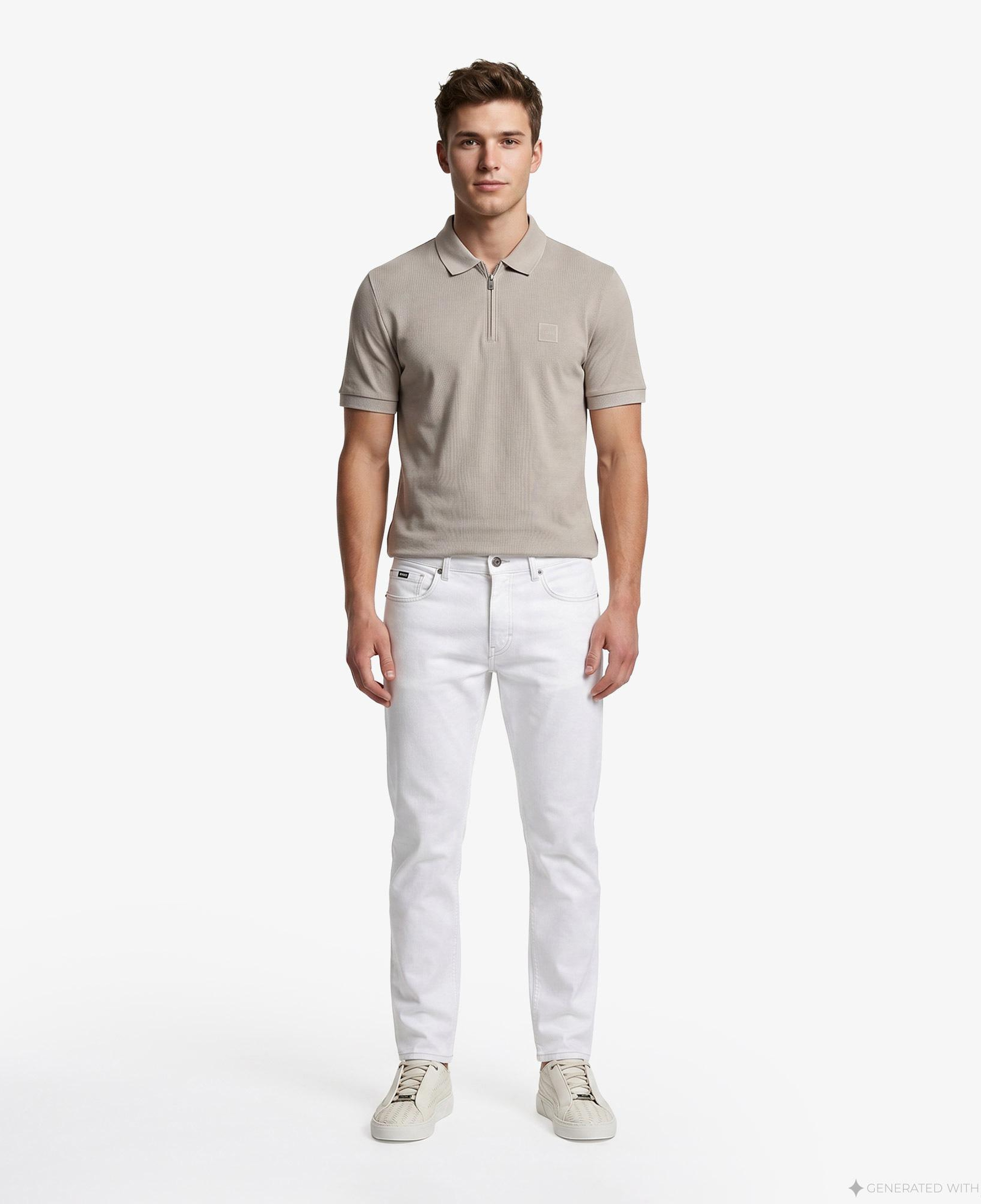 Boss Passerzip Erkek Gri Polo