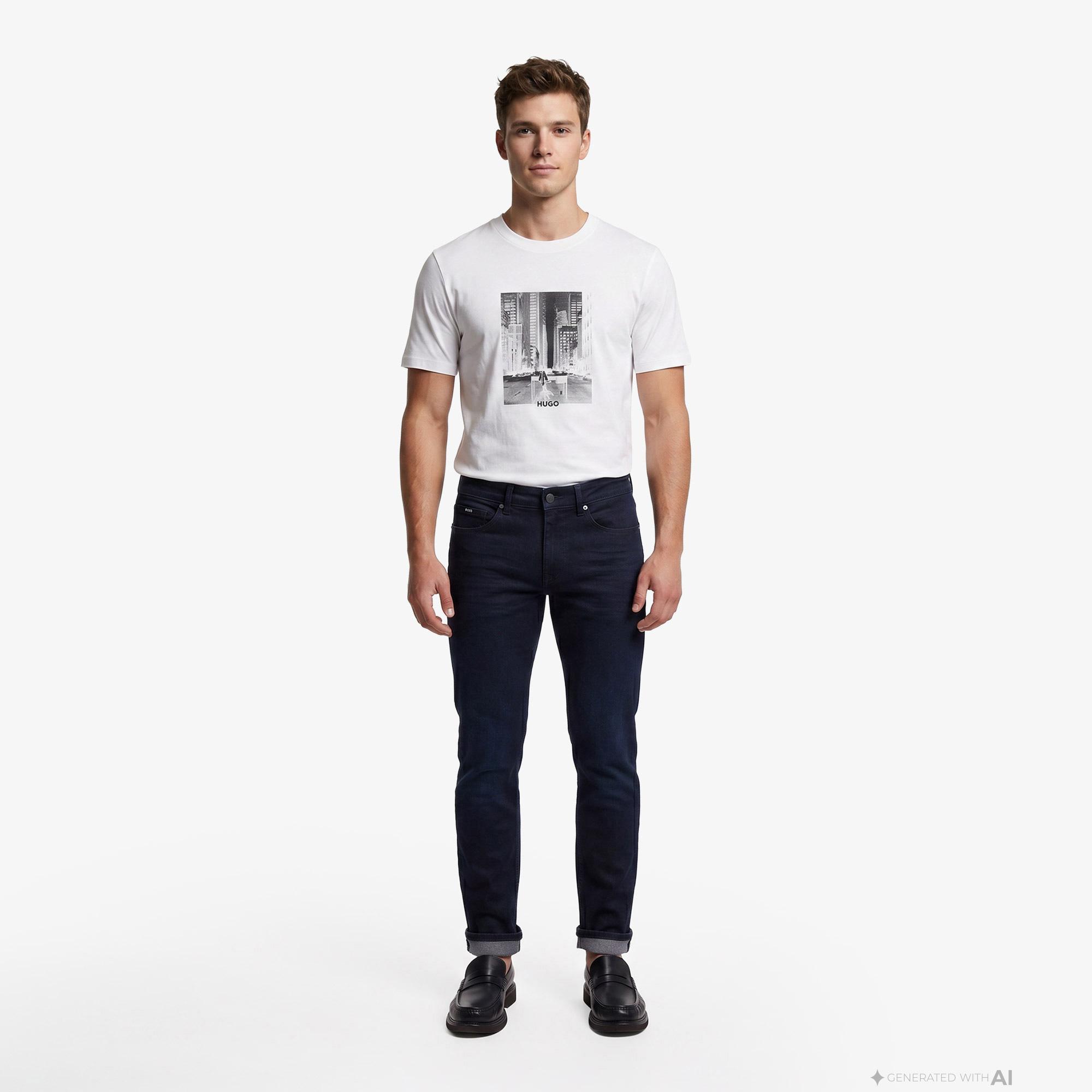Hugo Deyss Erkek Beyaz T-Shirt