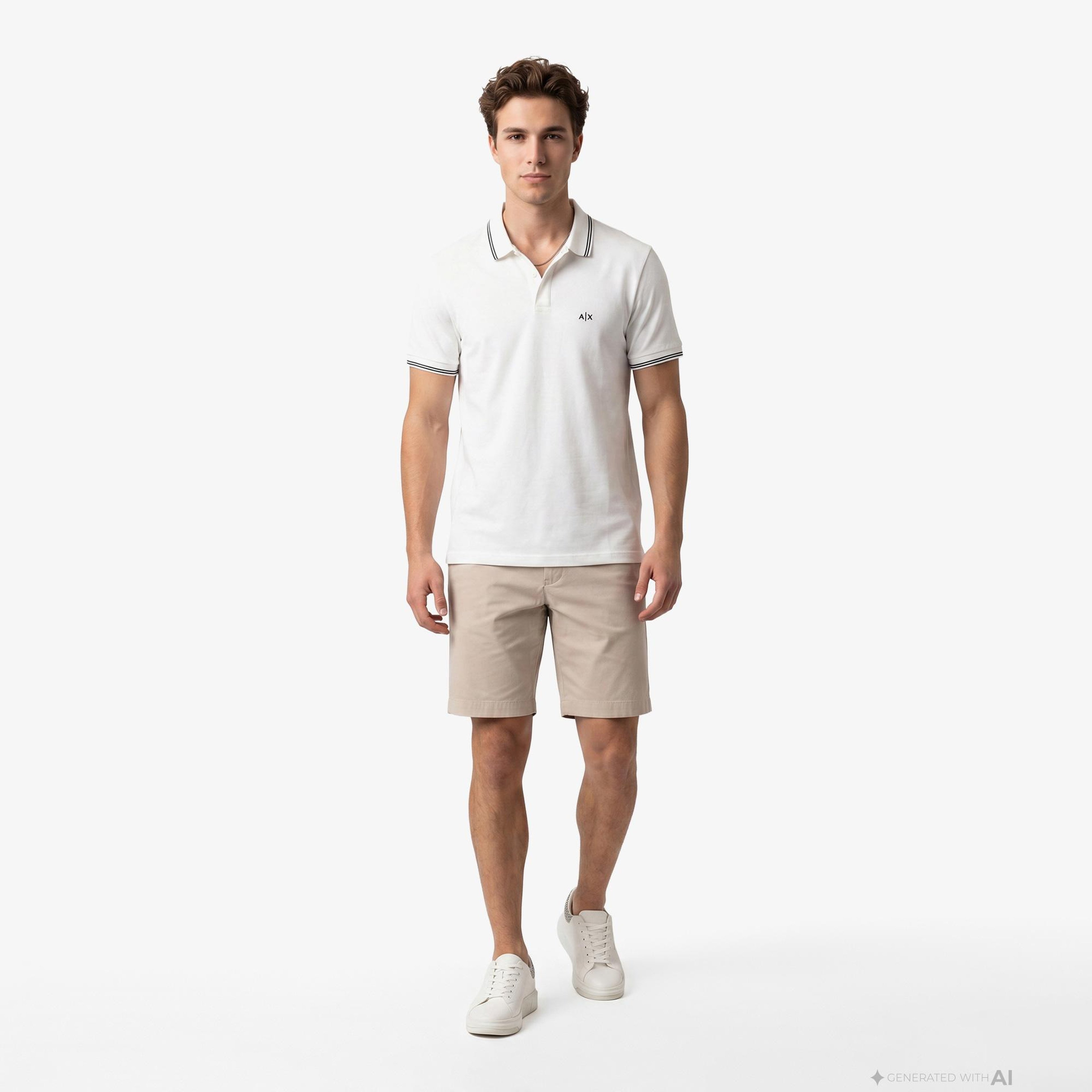 Armani Exchange Erkek Beyaz Polo