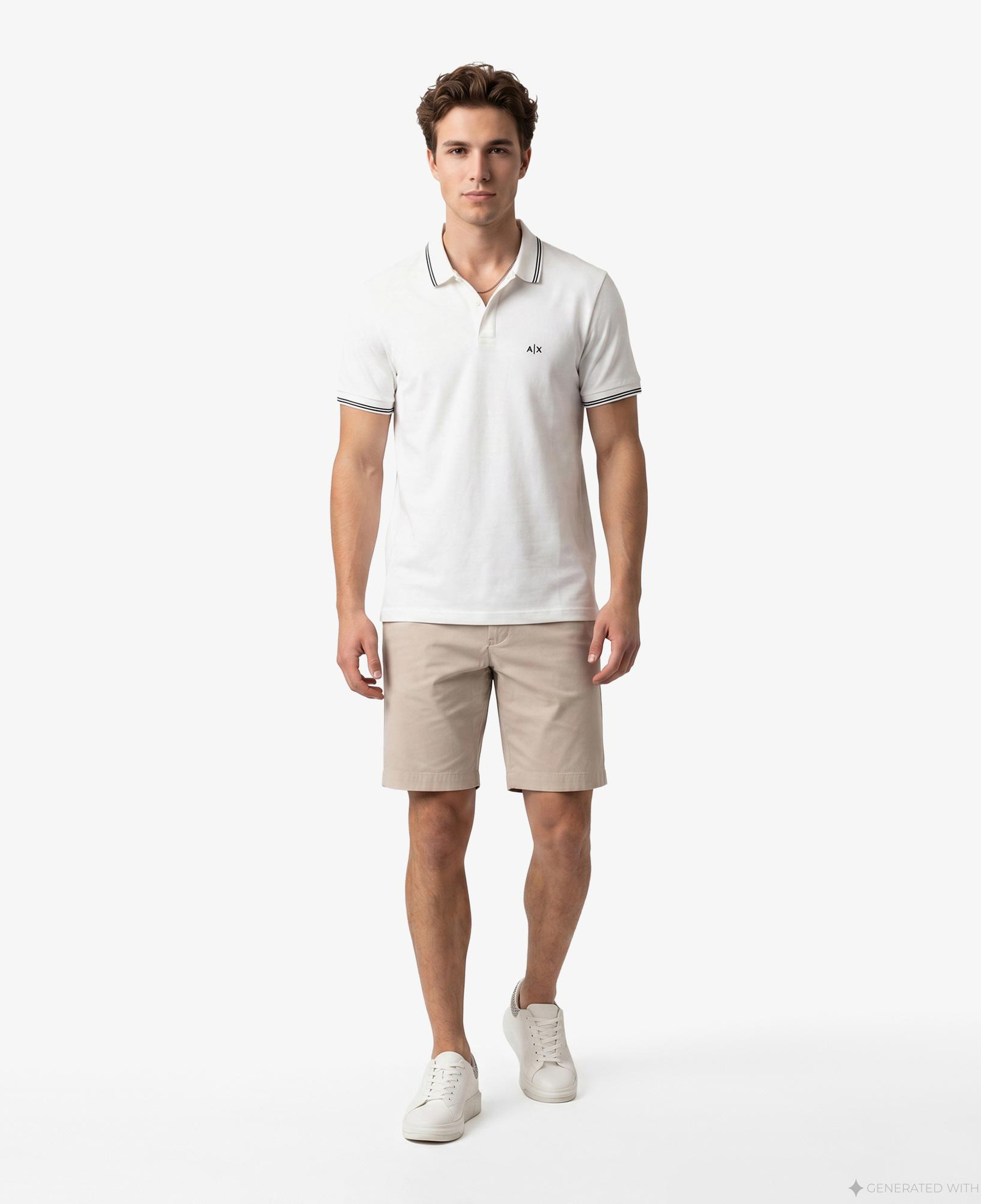 Armani Exchange Erkek Beyaz Polo