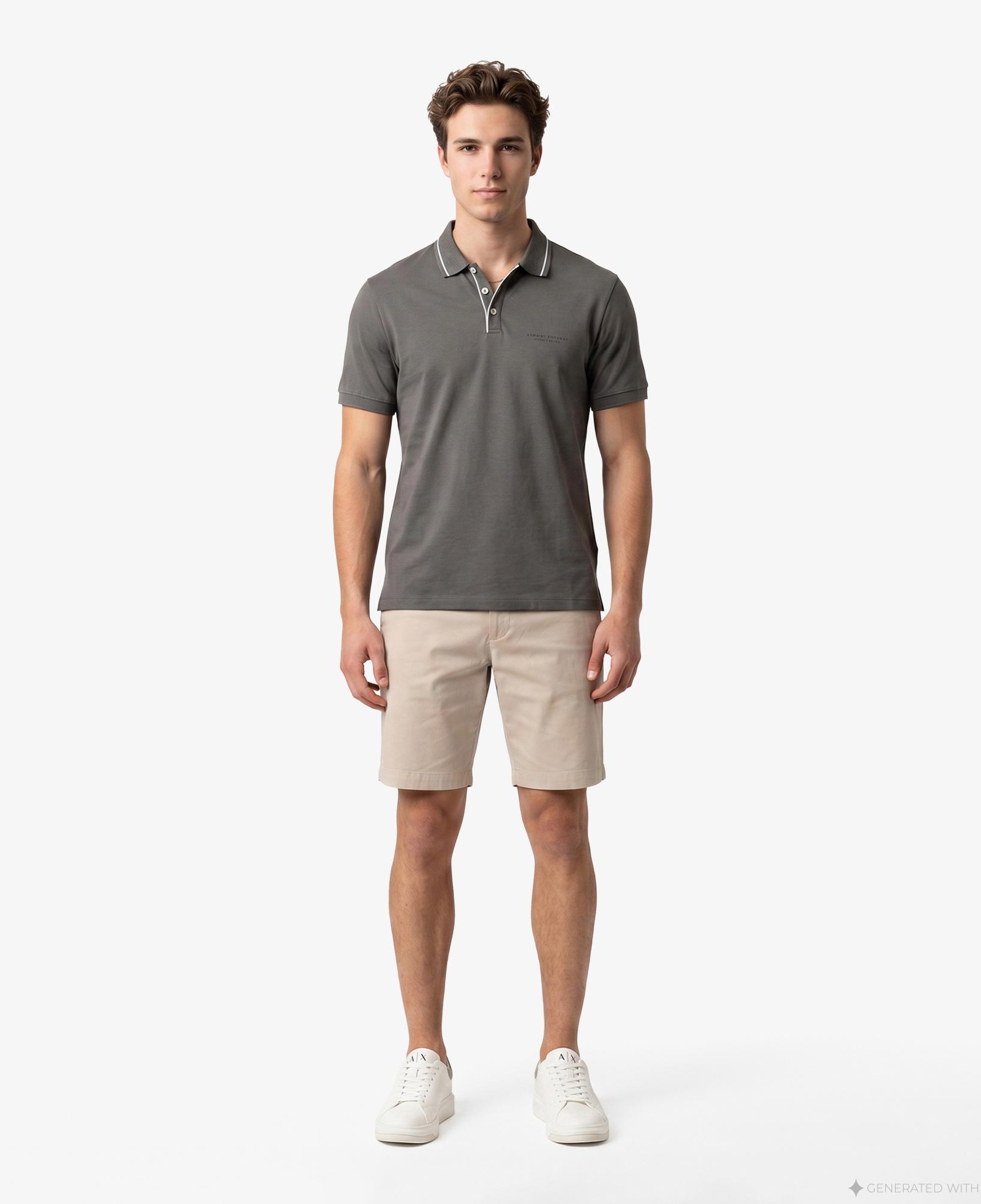 Armani Exchange Erkek Gri Polo