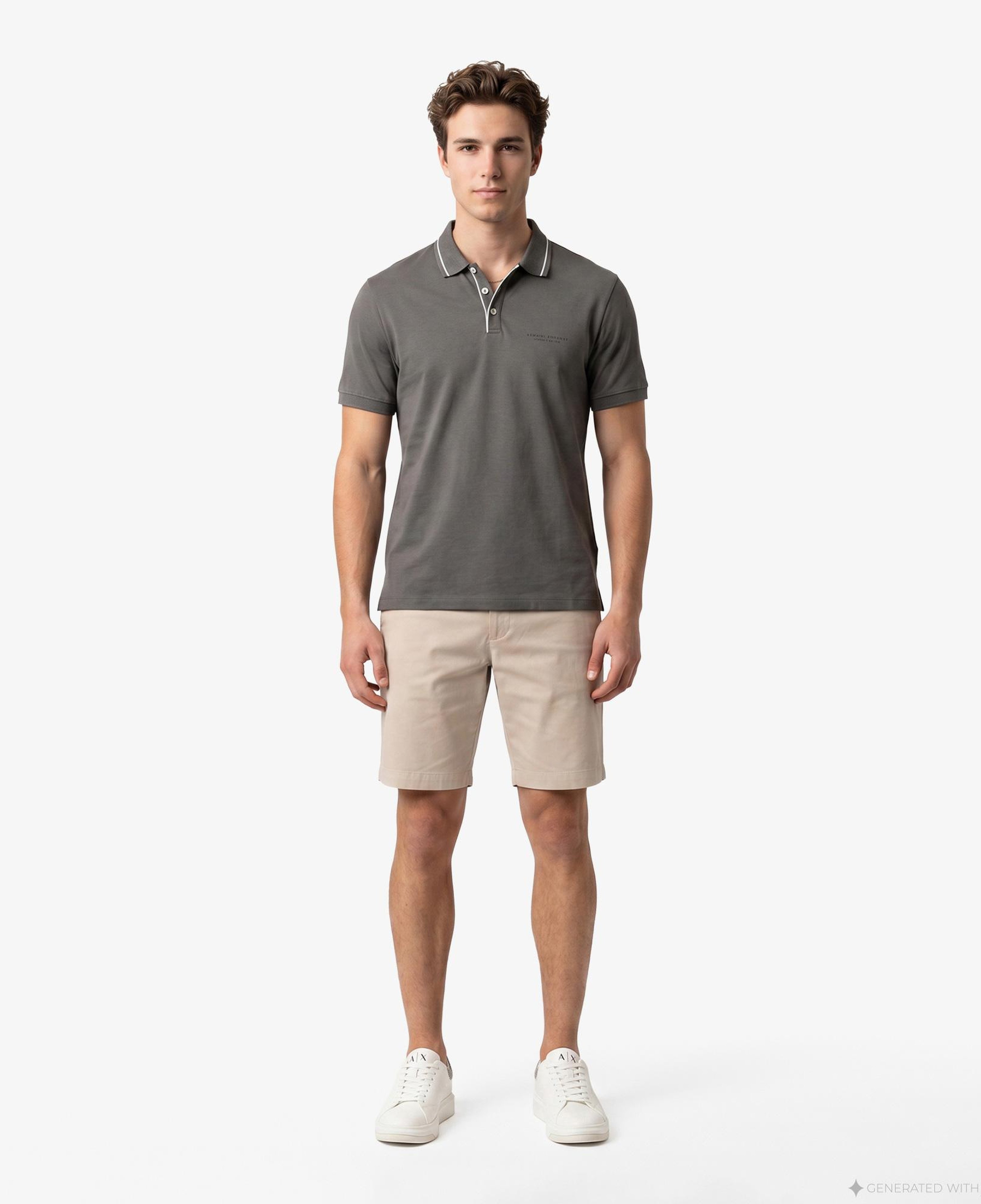 Armani Exchange Erkek Gri Polo