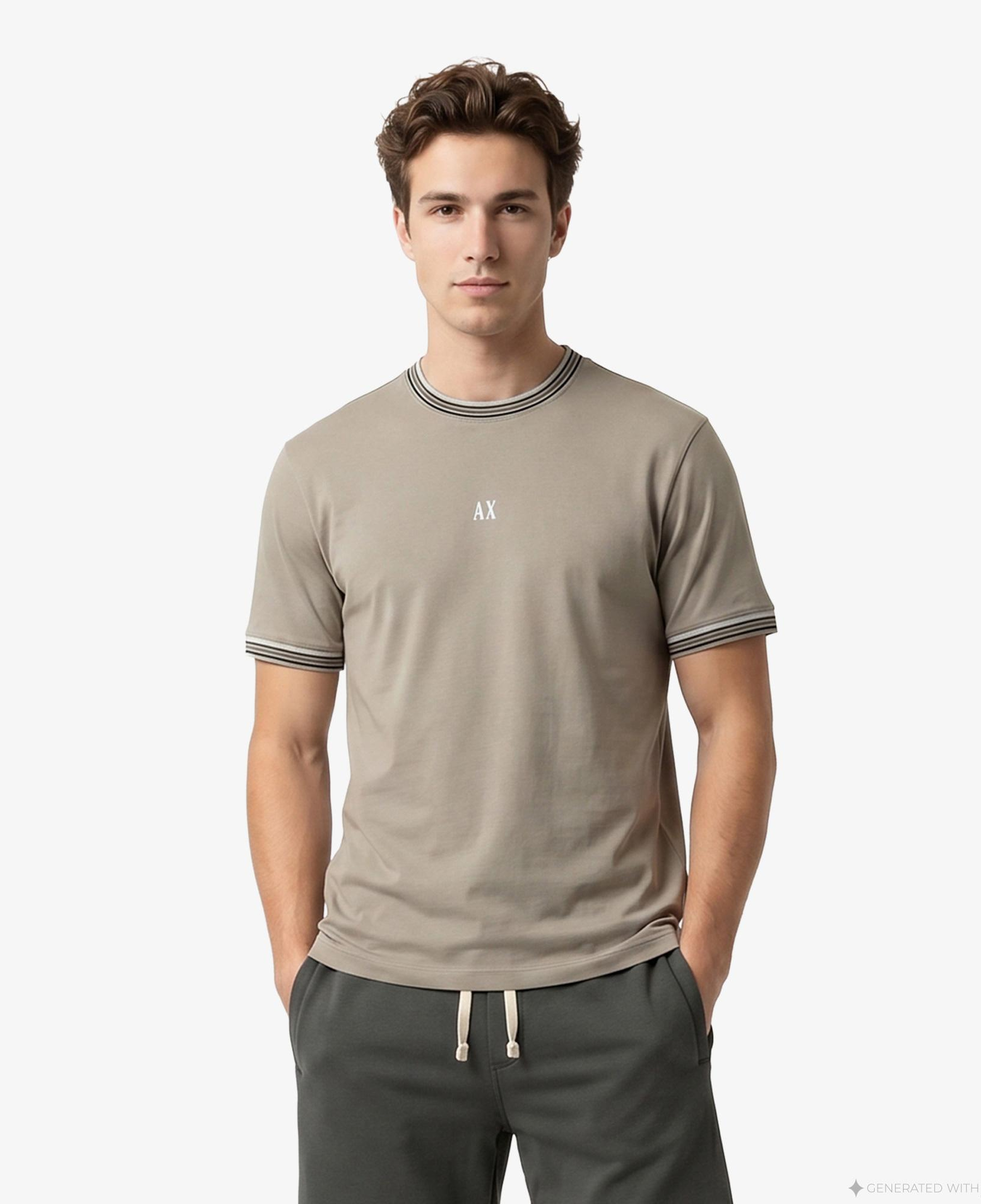 Armani Exchange Erkek Bej T-Shirt