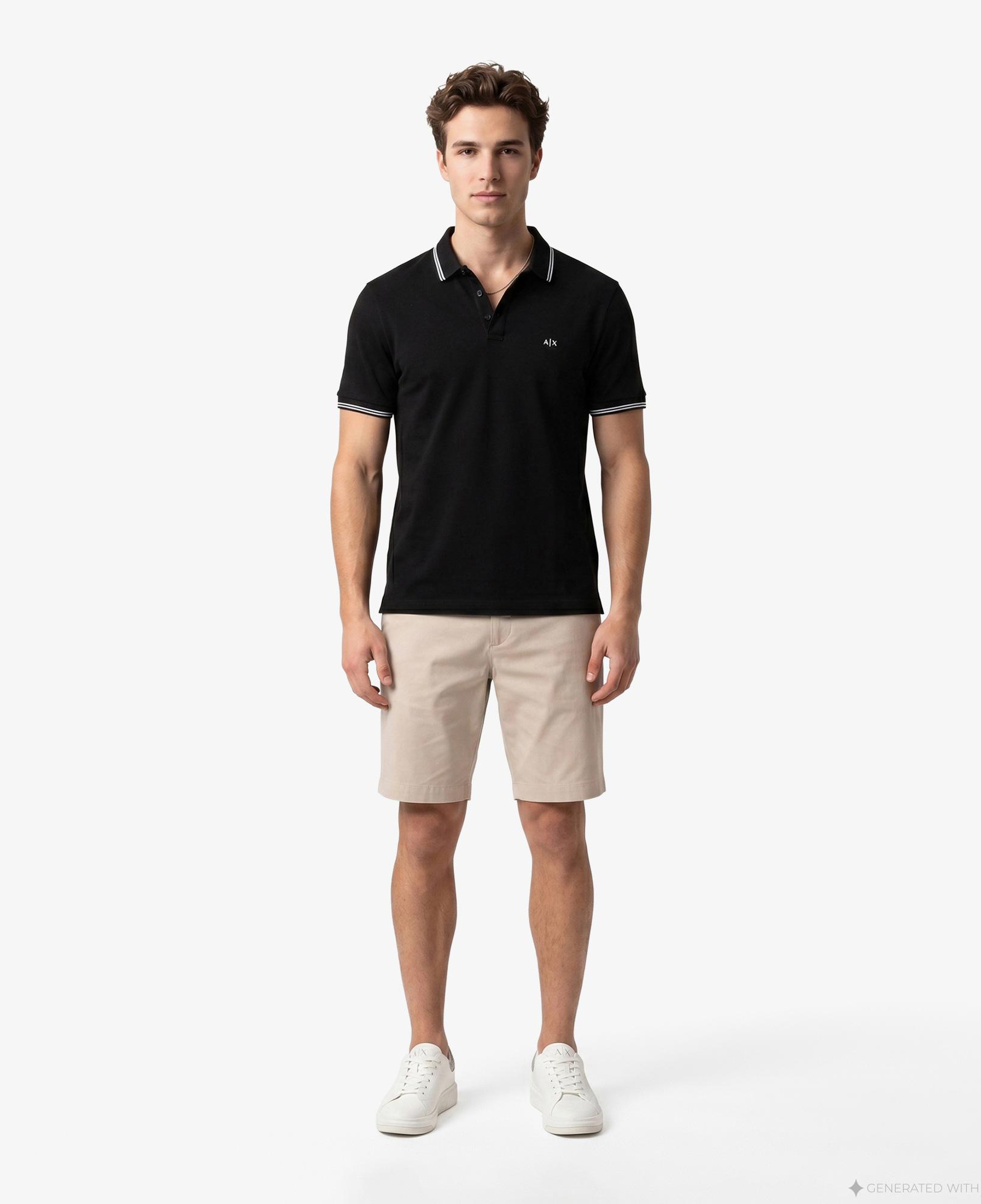 Armani Exchange Erkek Siyah Polo