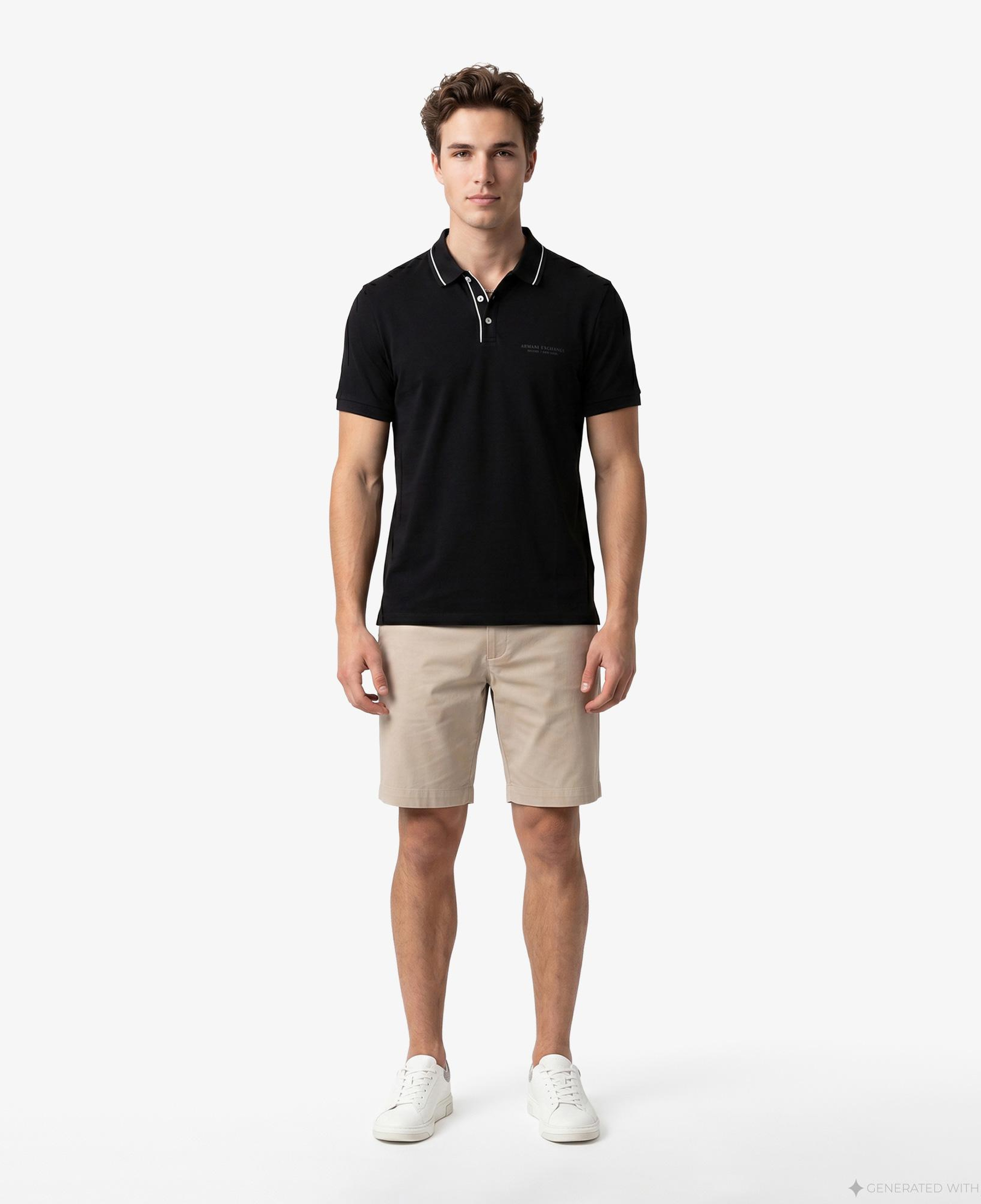 Armani Exchange Erkek Siyah Polo