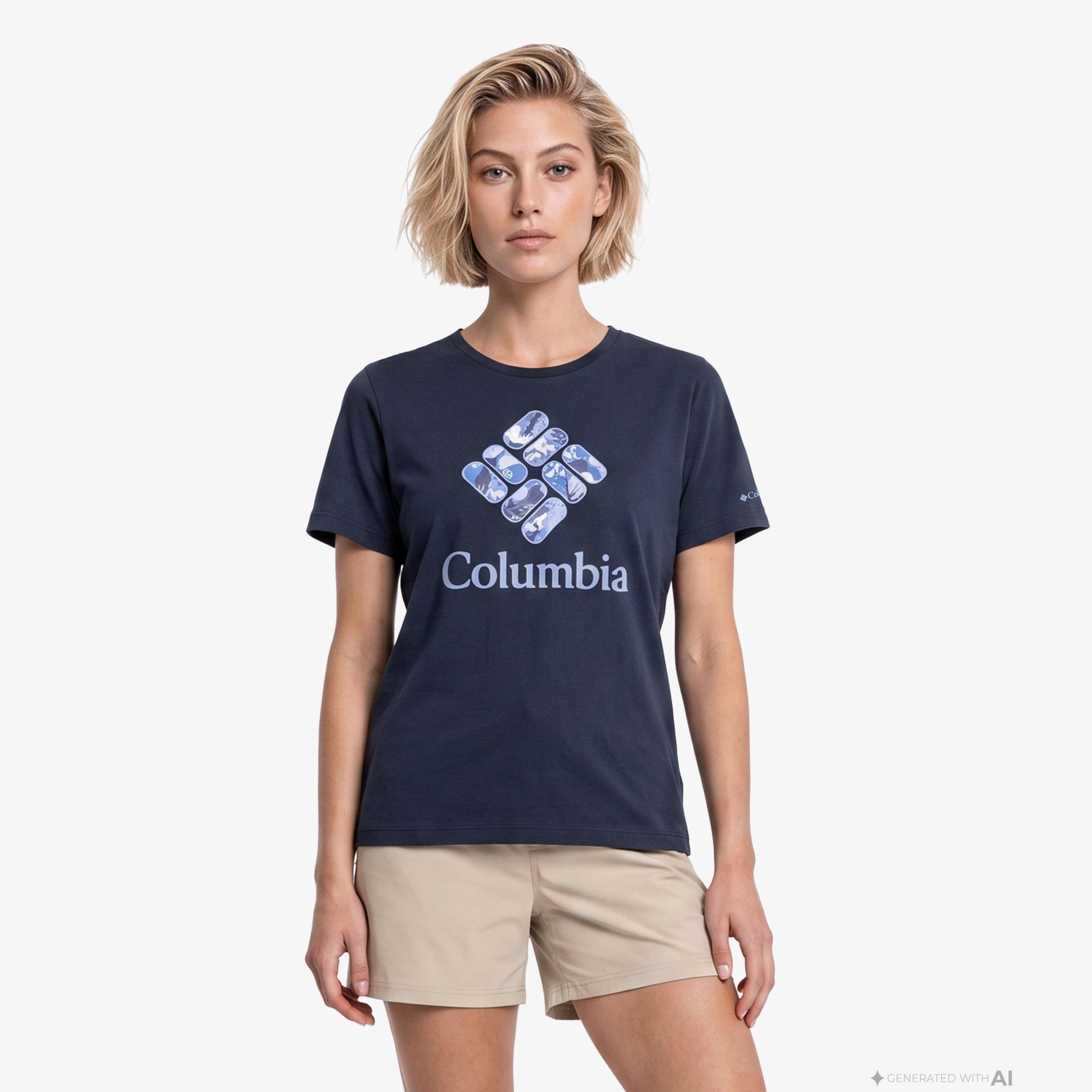 Columbia Wisterian Kadın Lacivert T-Shirt