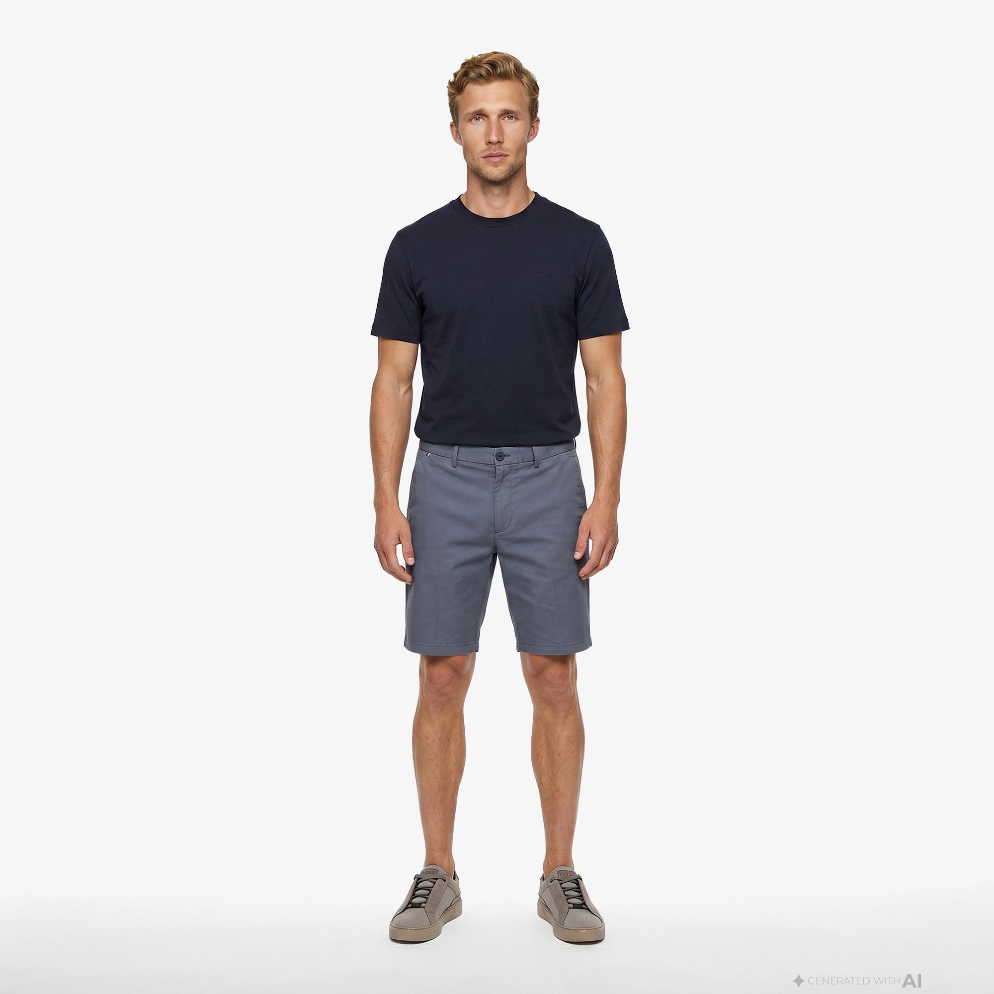 Boss Interlock Erkek Lacivert T-Shirt