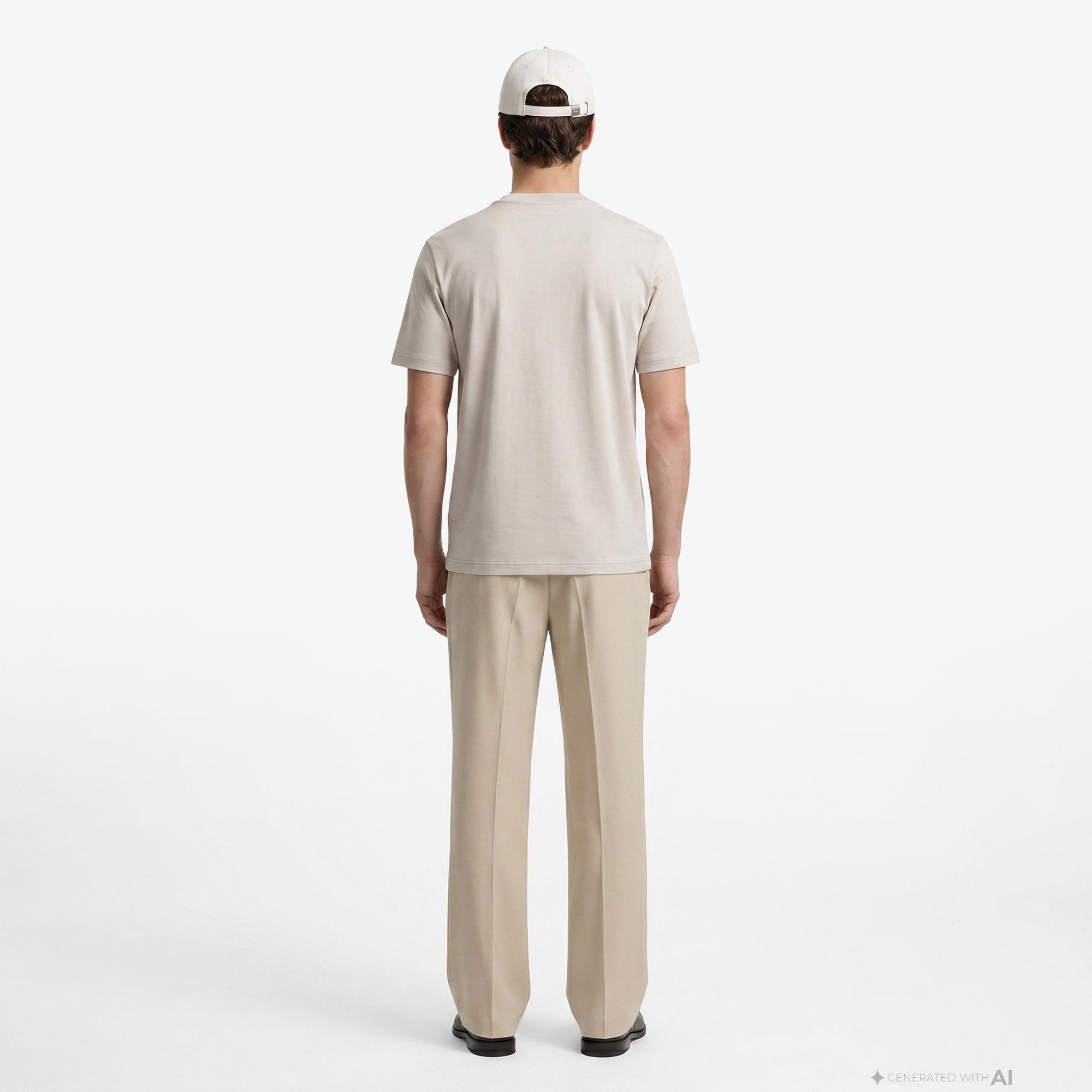 Boss Interlock Erkek Gri T-Shirt