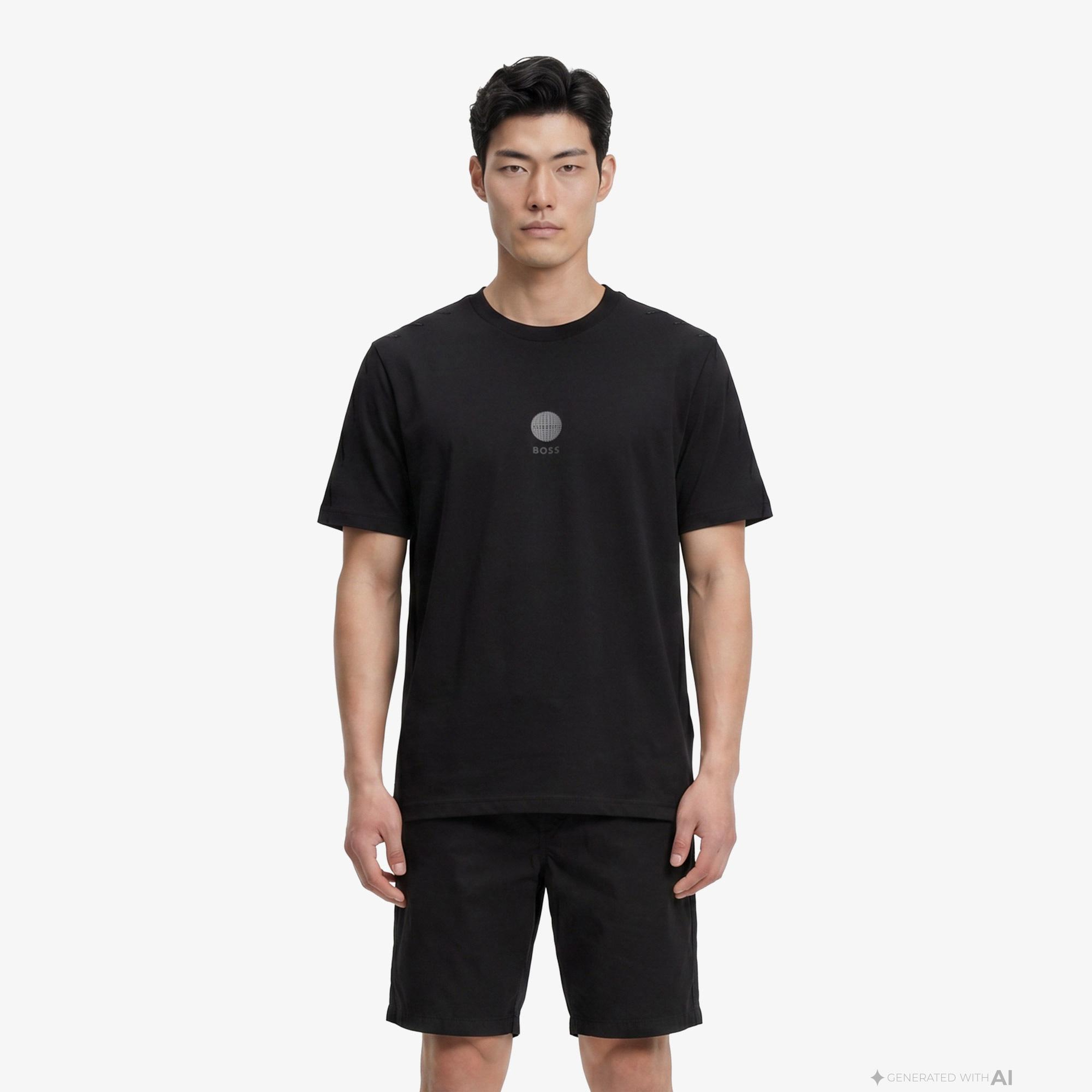 Boss Terrace Graphic Erkek Siyah T-Shirt