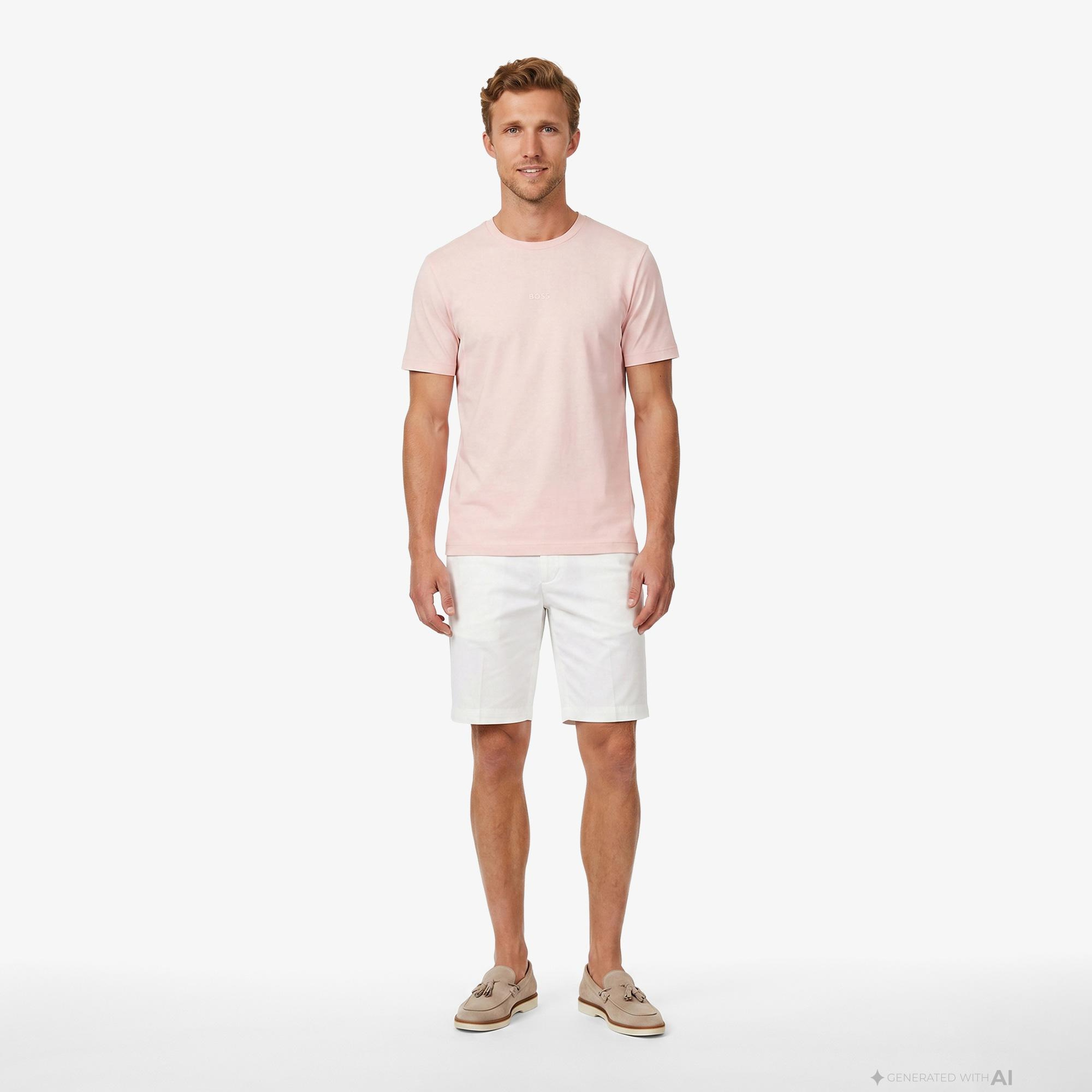 Boss Tchup Erkek Pembe T-Shirt