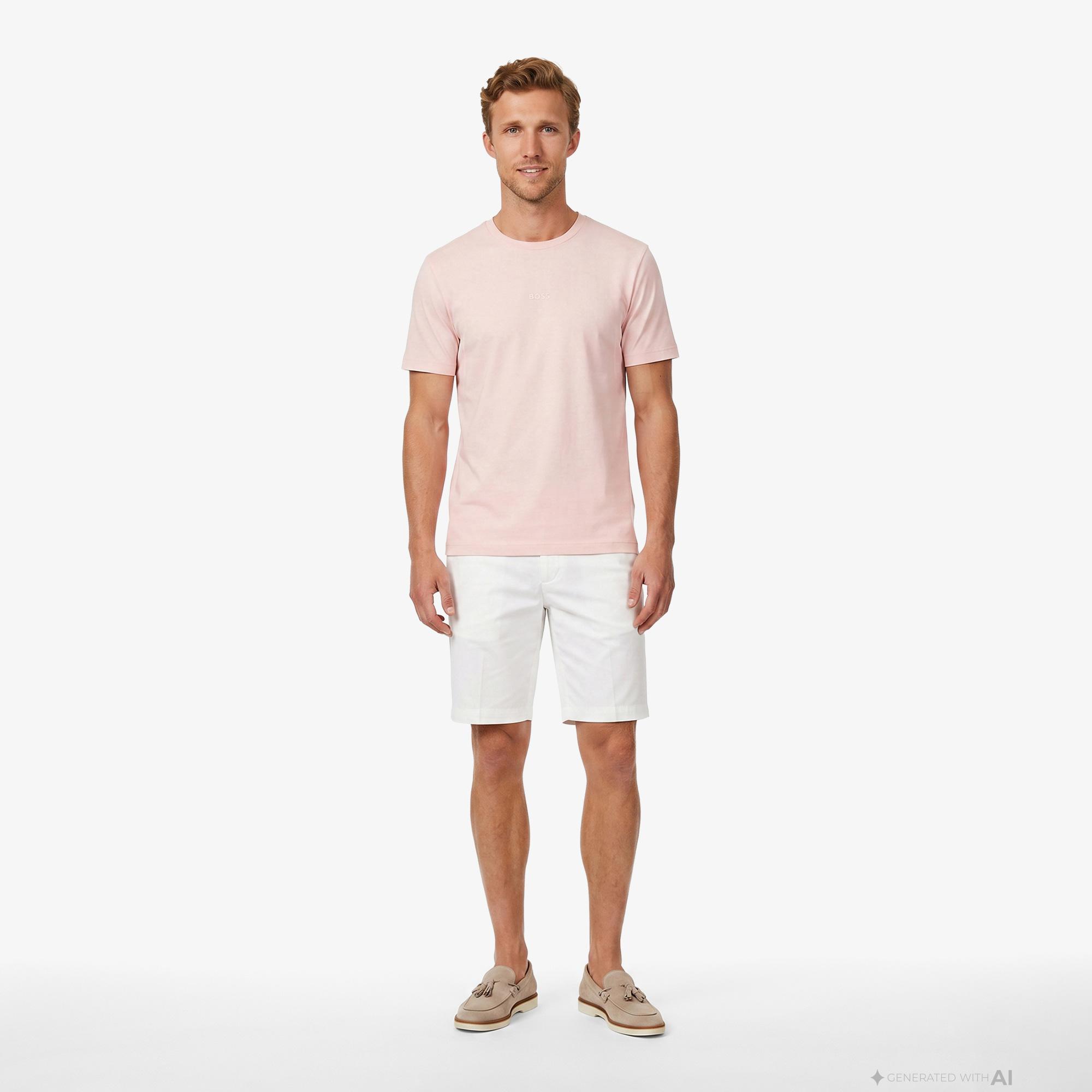 Boss Tchup Erkek Pembe T-Shirt