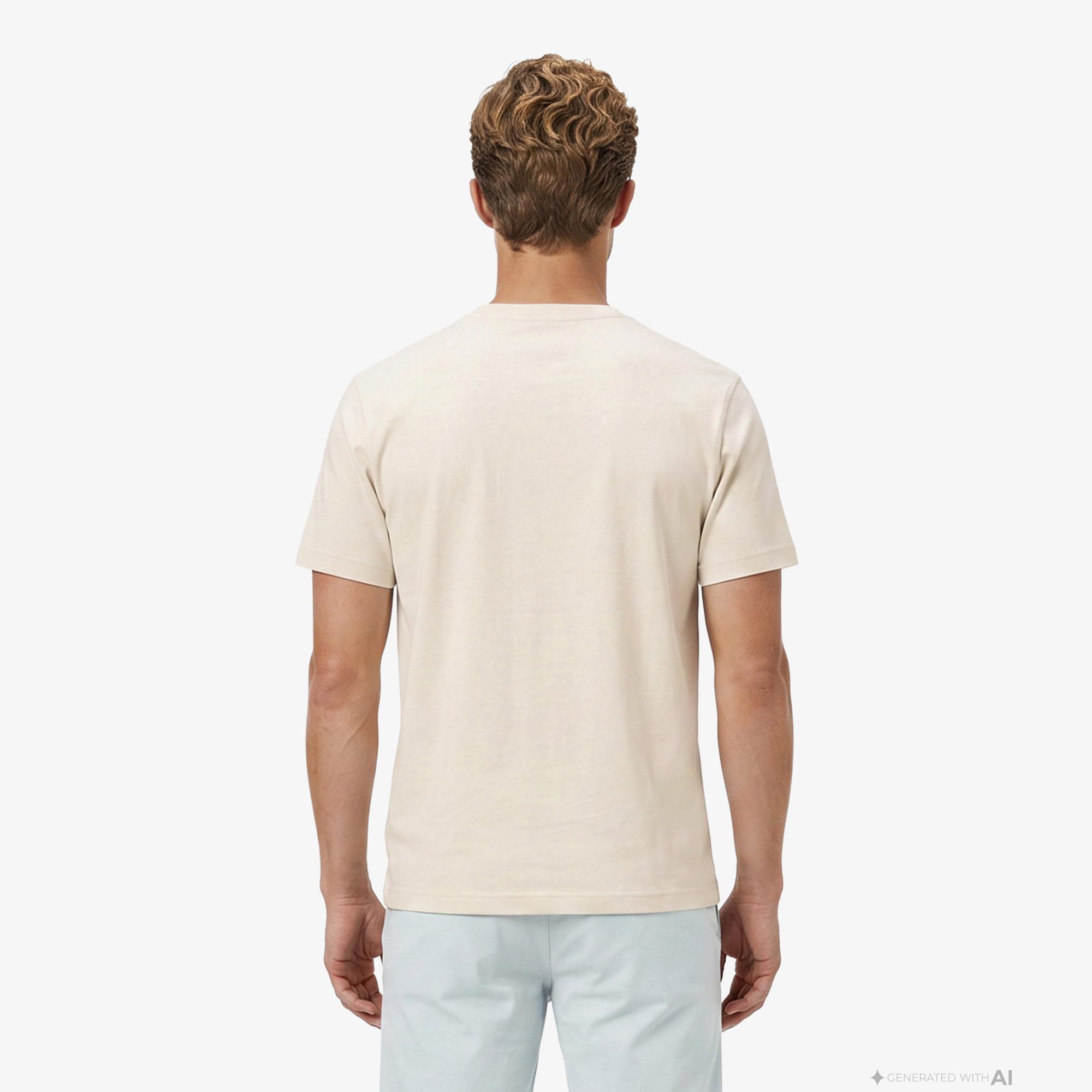 Boss Terrace Logo Erkek Bej T-Shirt