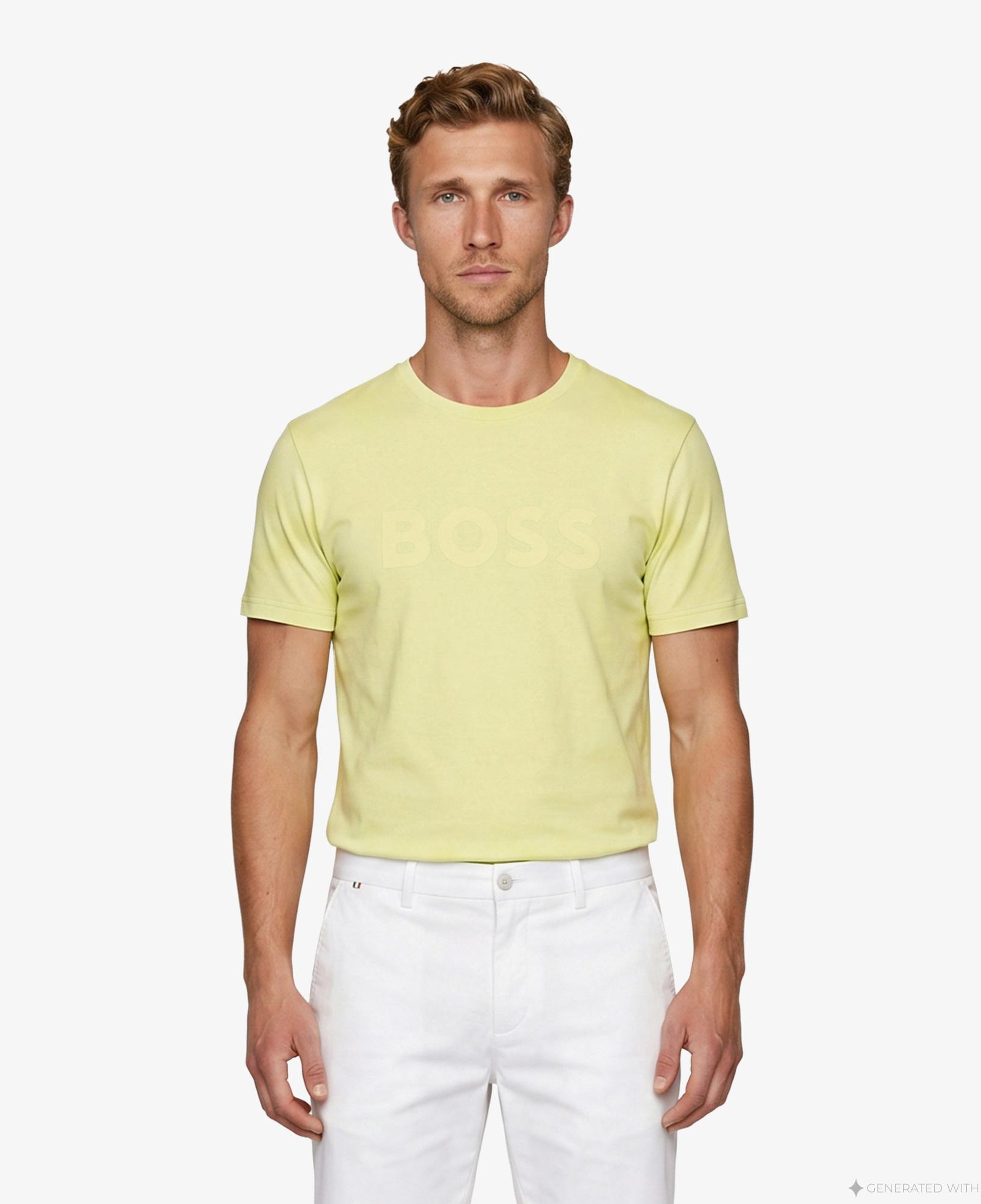 Boss Thinking Erkek Bej T-Shirt