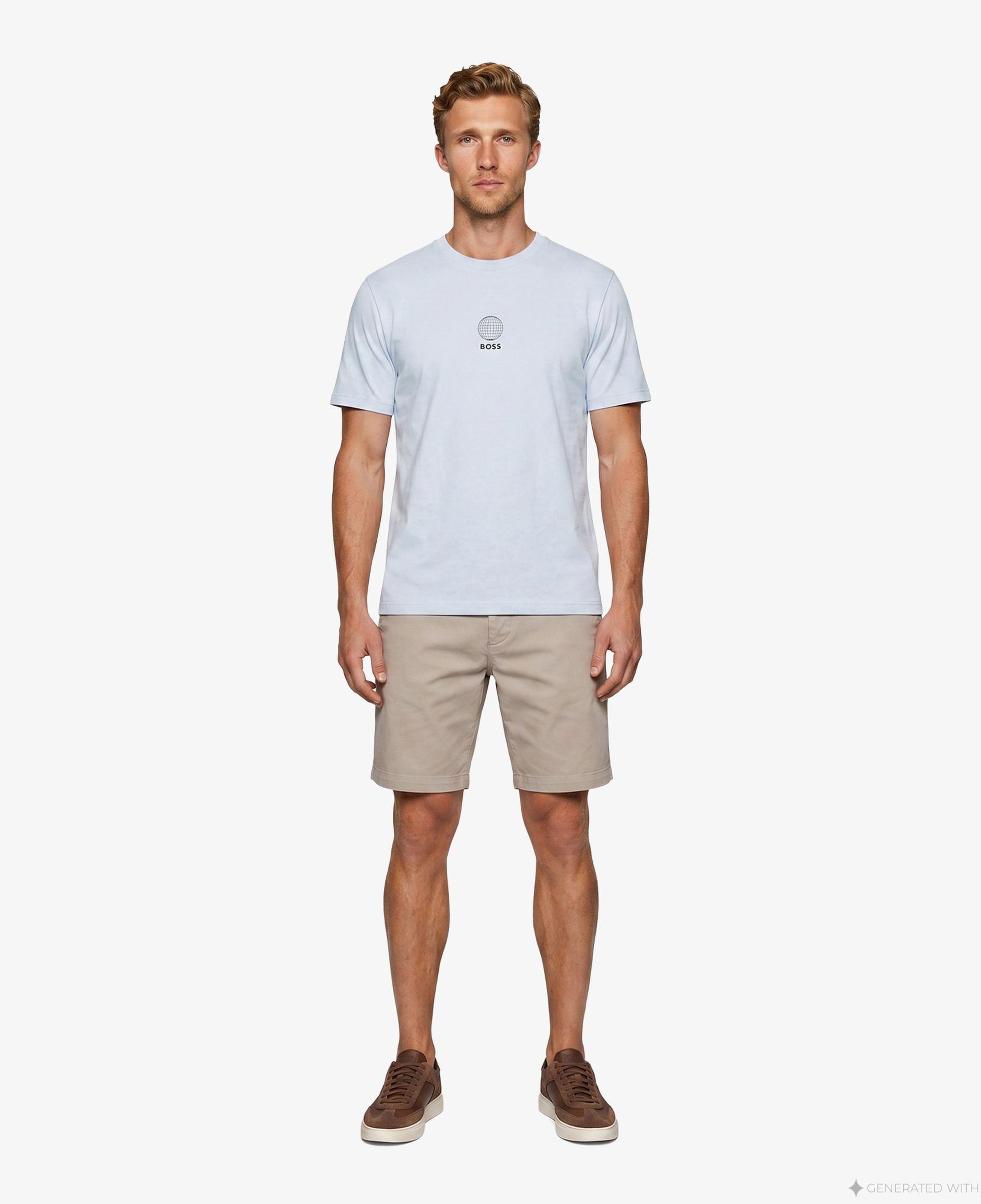 Boss Terrace Graphic Erkek Mavi T-Shirt