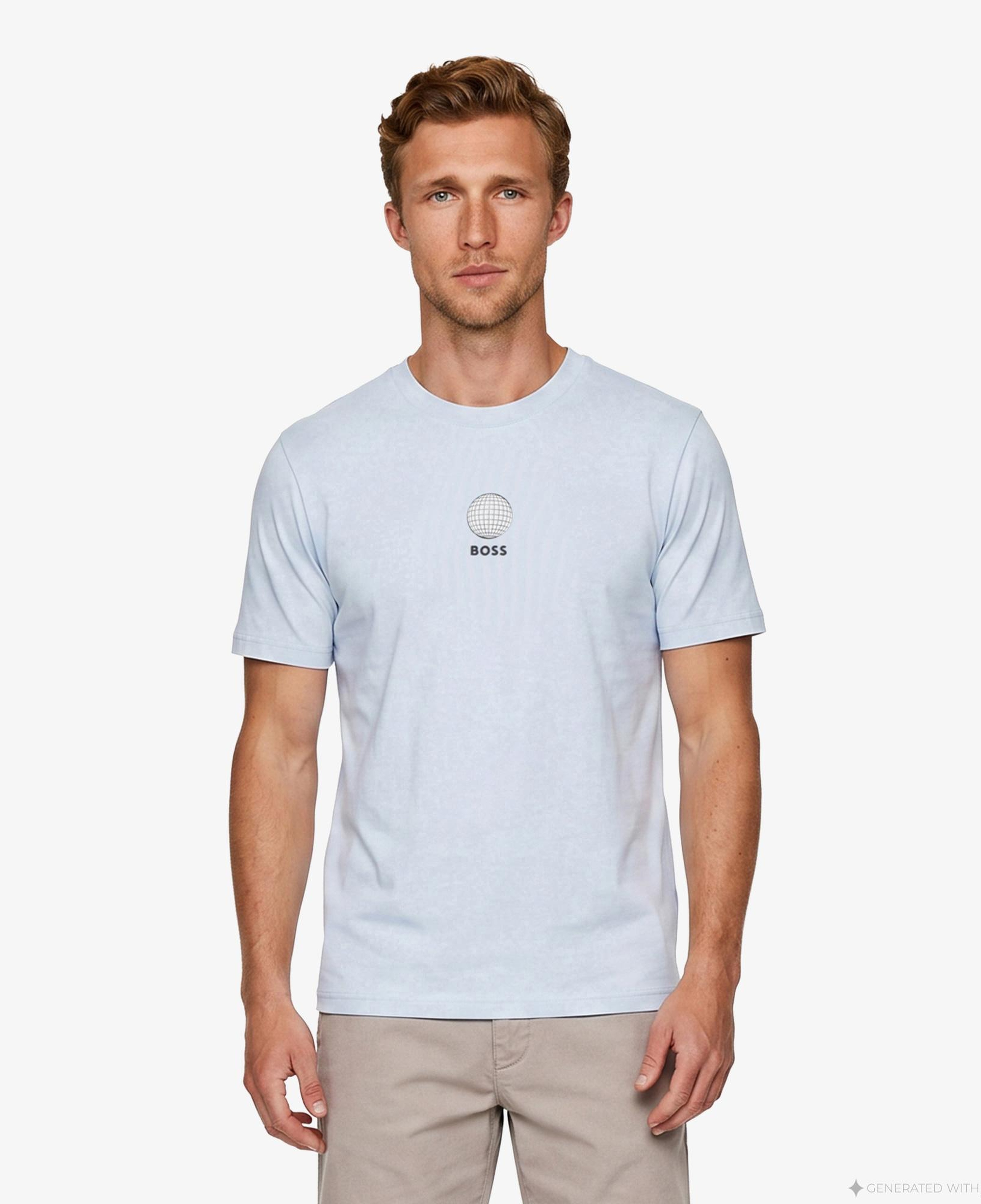 Boss Terrace Graphic Erkek Mavi T-Shirt