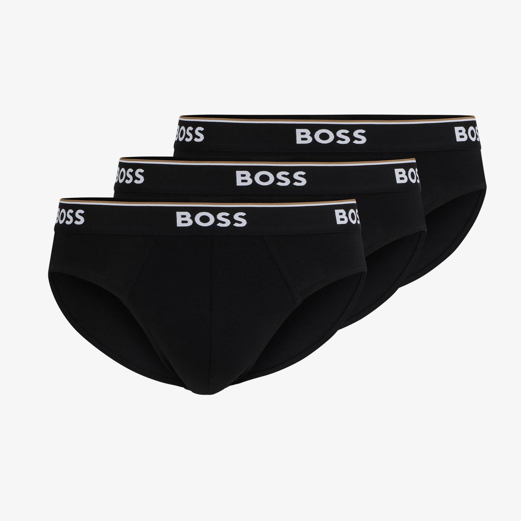 Boss 3'lü Brief Power Erkek Siyah Slip