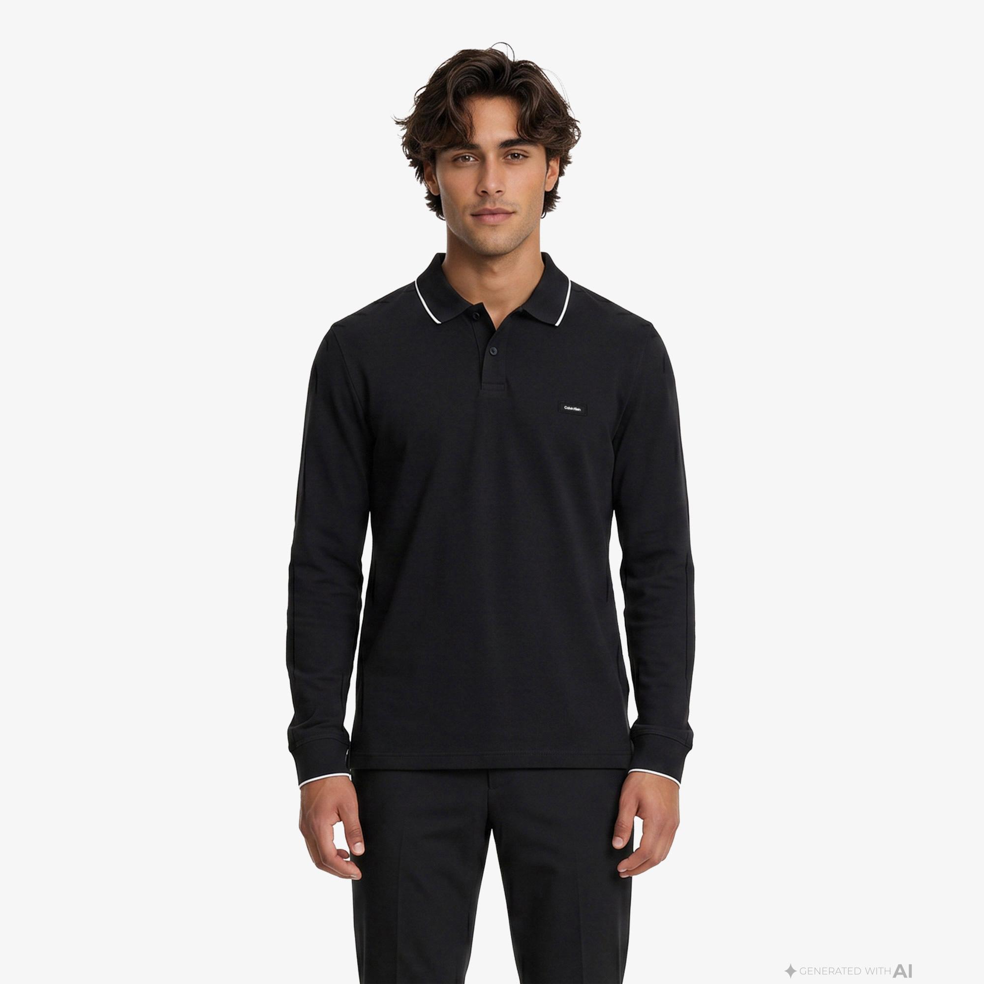Calvin Klein Erkek Siyah Polo T-Shirt