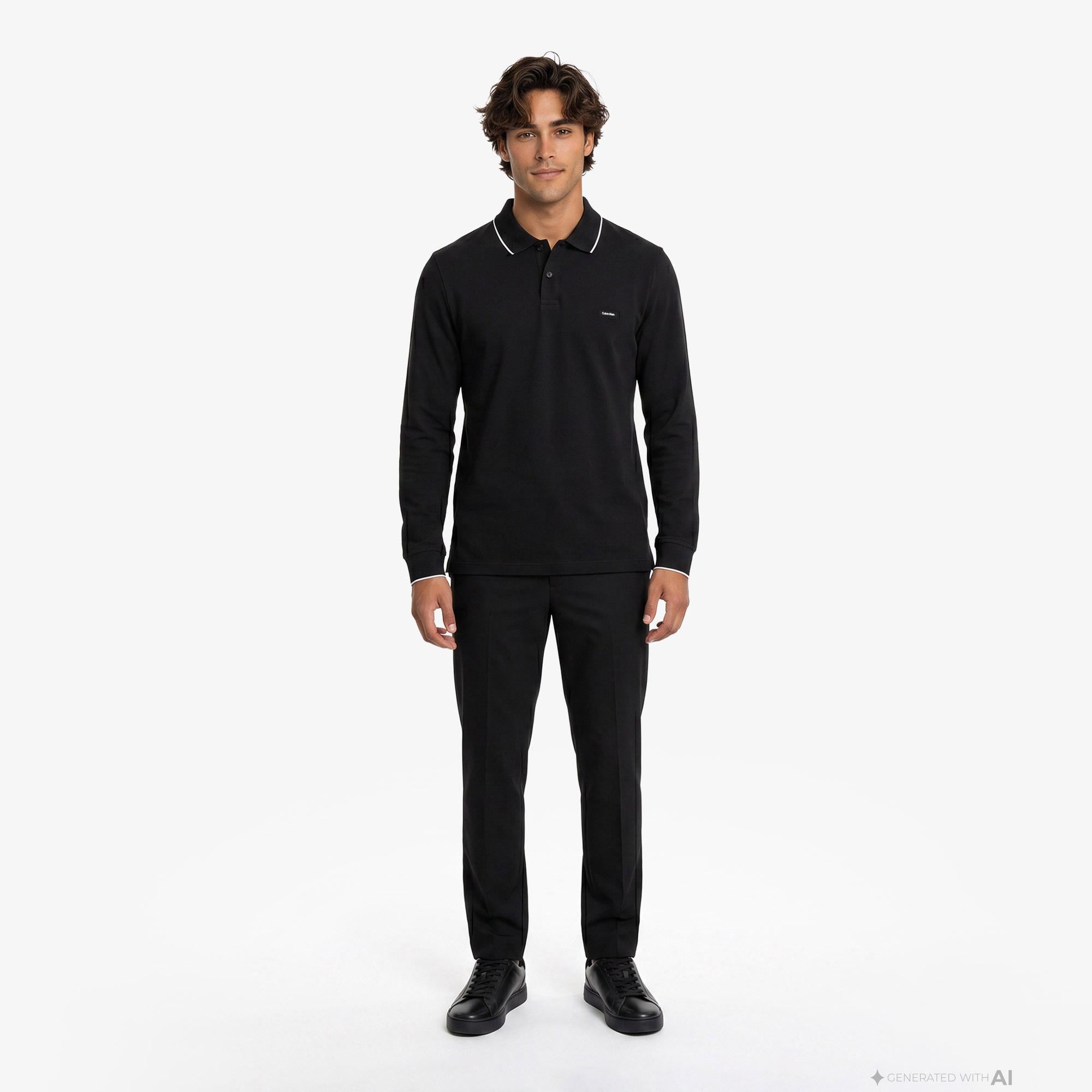 Calvin Klein Erkek Siyah Polo T-Shirt
