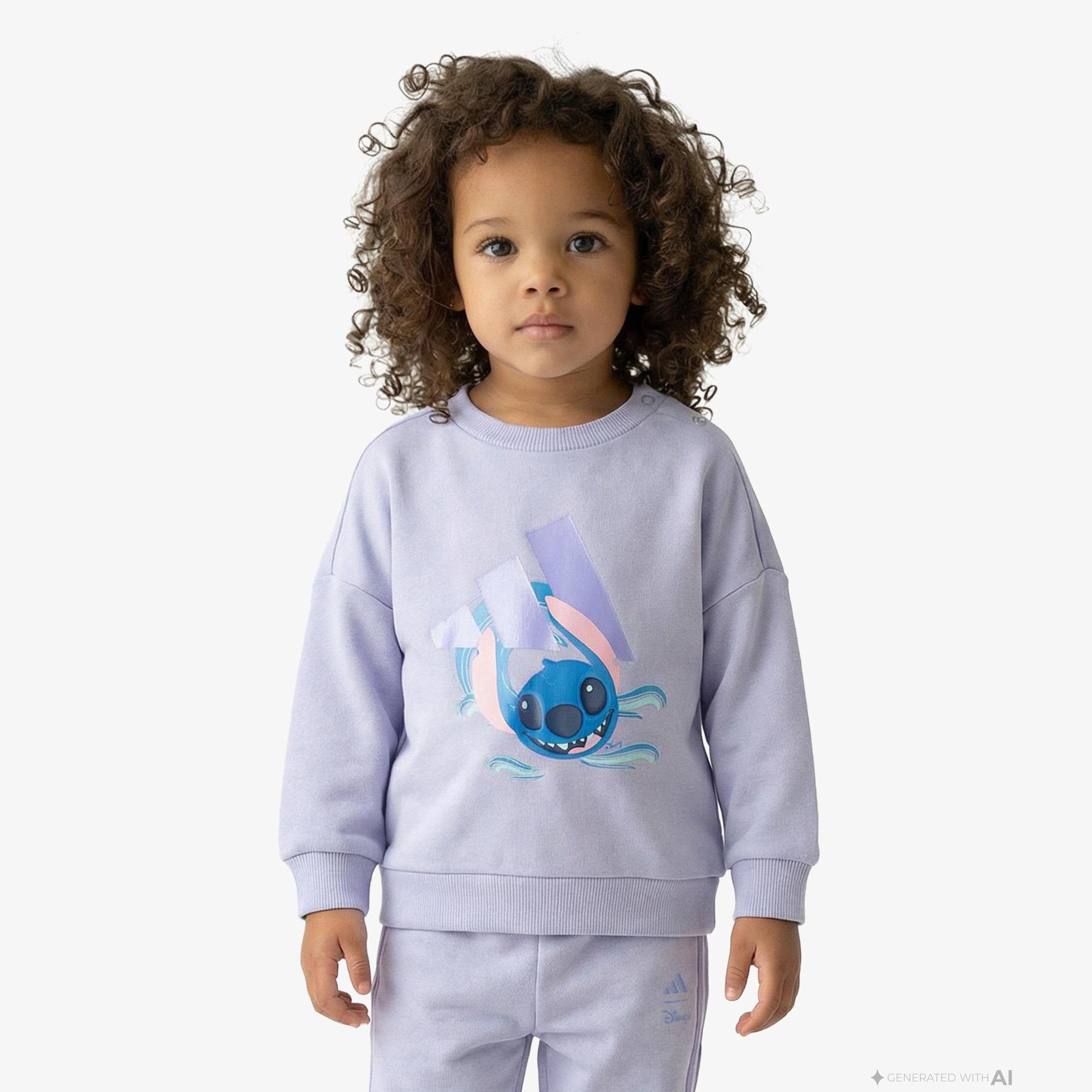 adidas x Disney Lilo & Stitch Çocuk Mor Eşofman Takımı