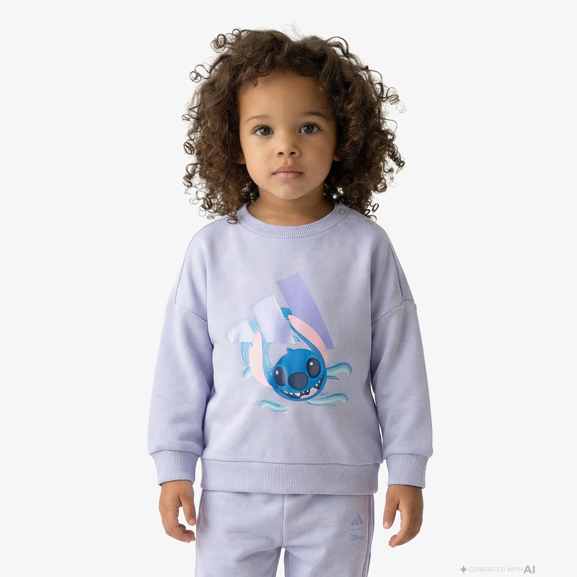adidas x Disney Lilo & Stitch Çocuk Mor Eşofman Takımı