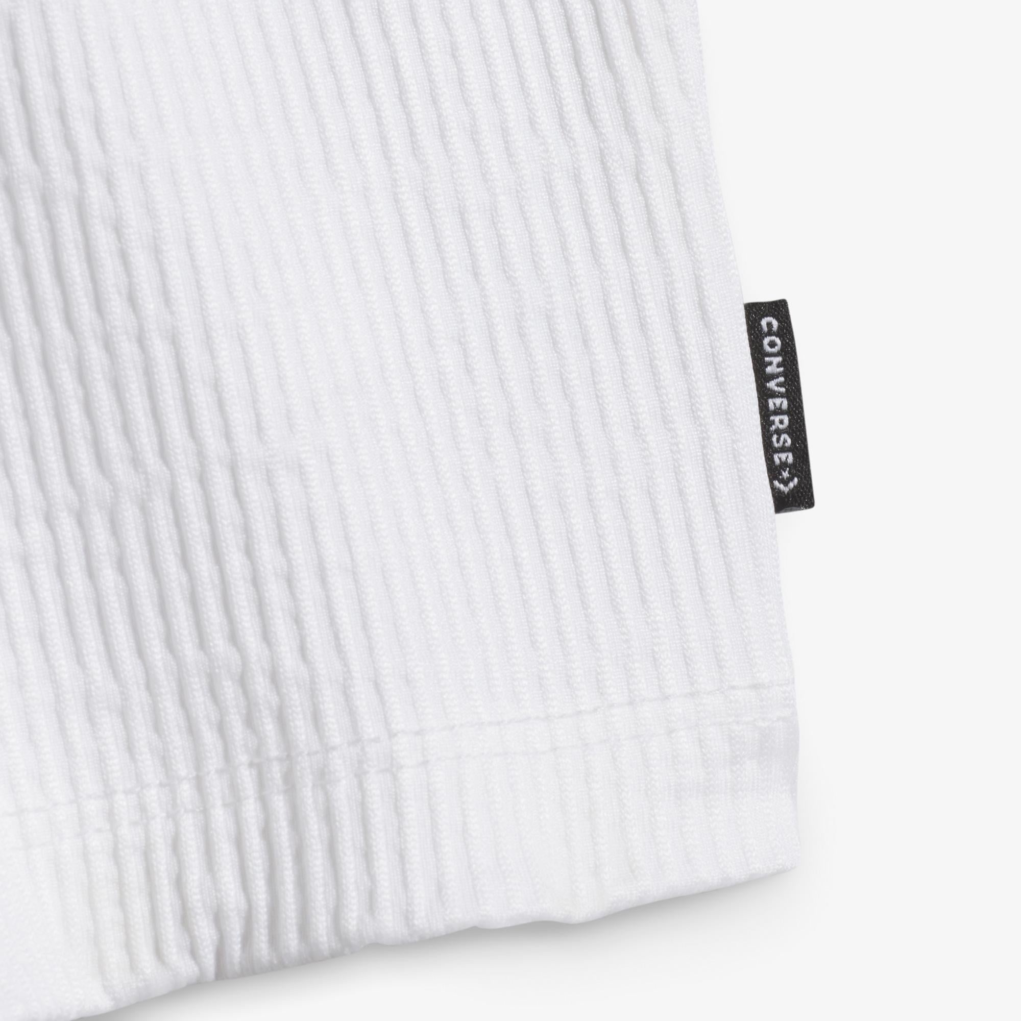 Converse Ribbed Knit Kadın Beyaz T-Shirt