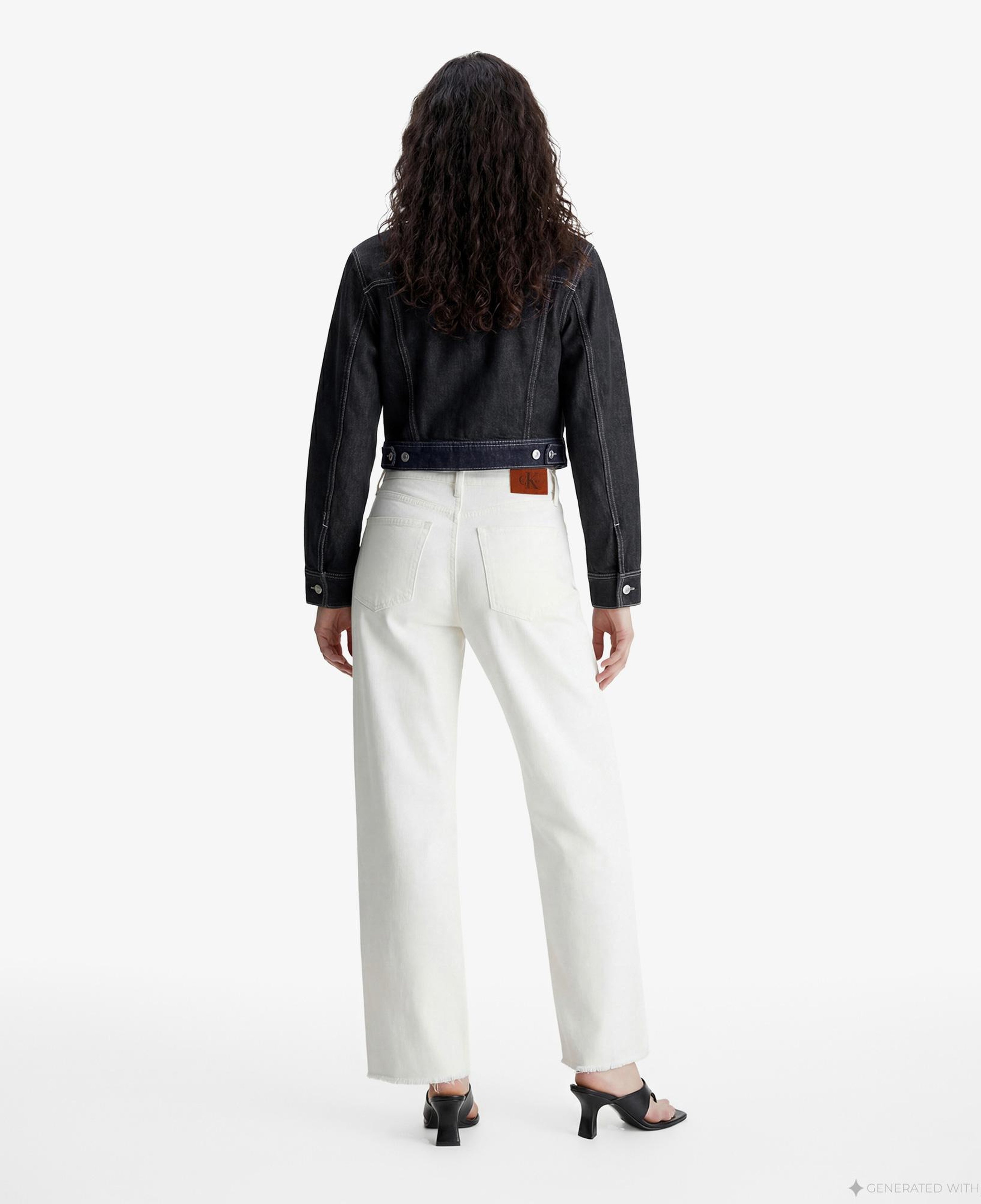 Calvin Klein The Wide Leg Raw Kadın Beyaz Jean
