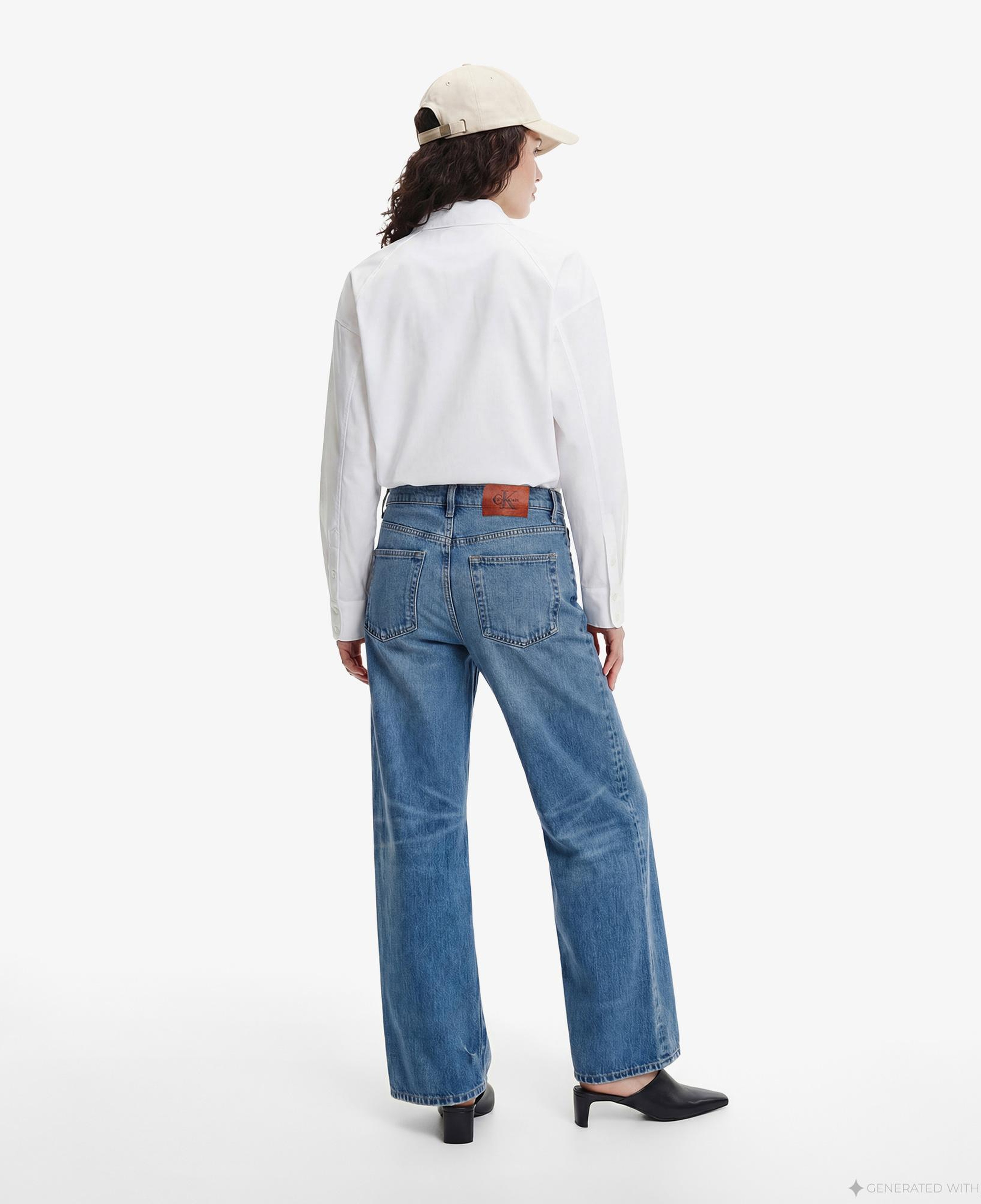 Calvin Klein The Wide Leg Kadın Mavi Jean