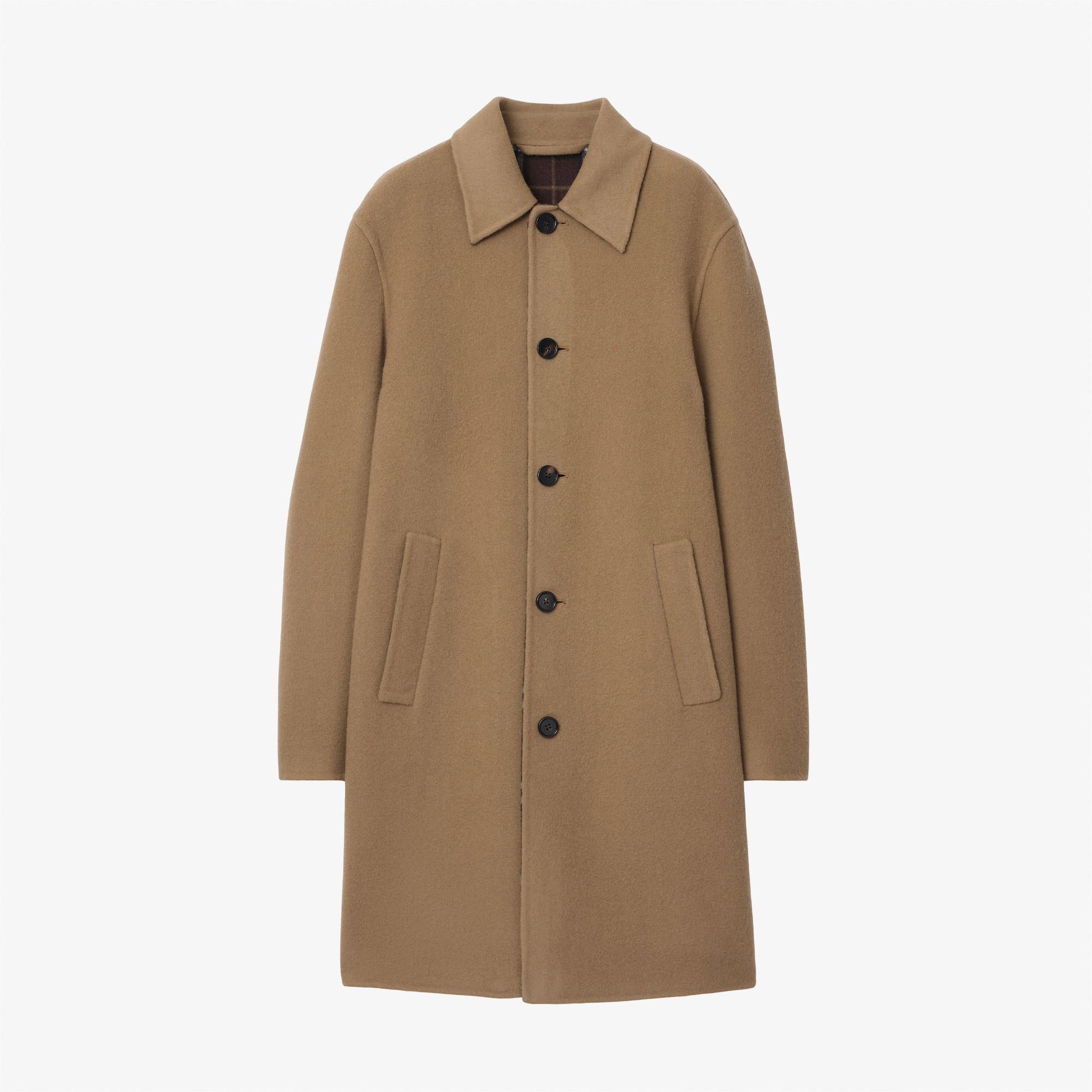 Burberry Mid-length Wool Car Erkek Kahverengi Kaban