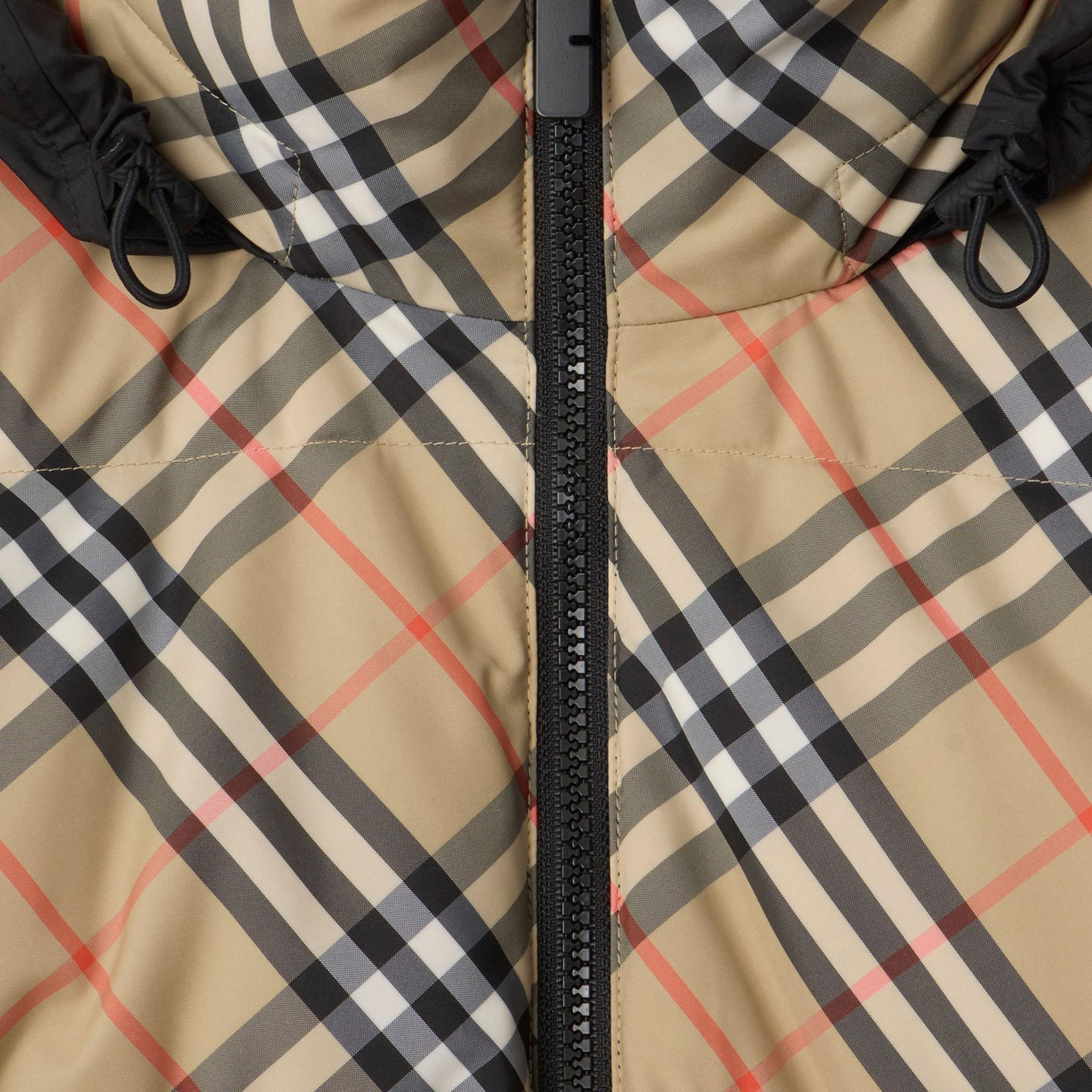 Burberry Reversible Check Puffer Erkek Bej Mont