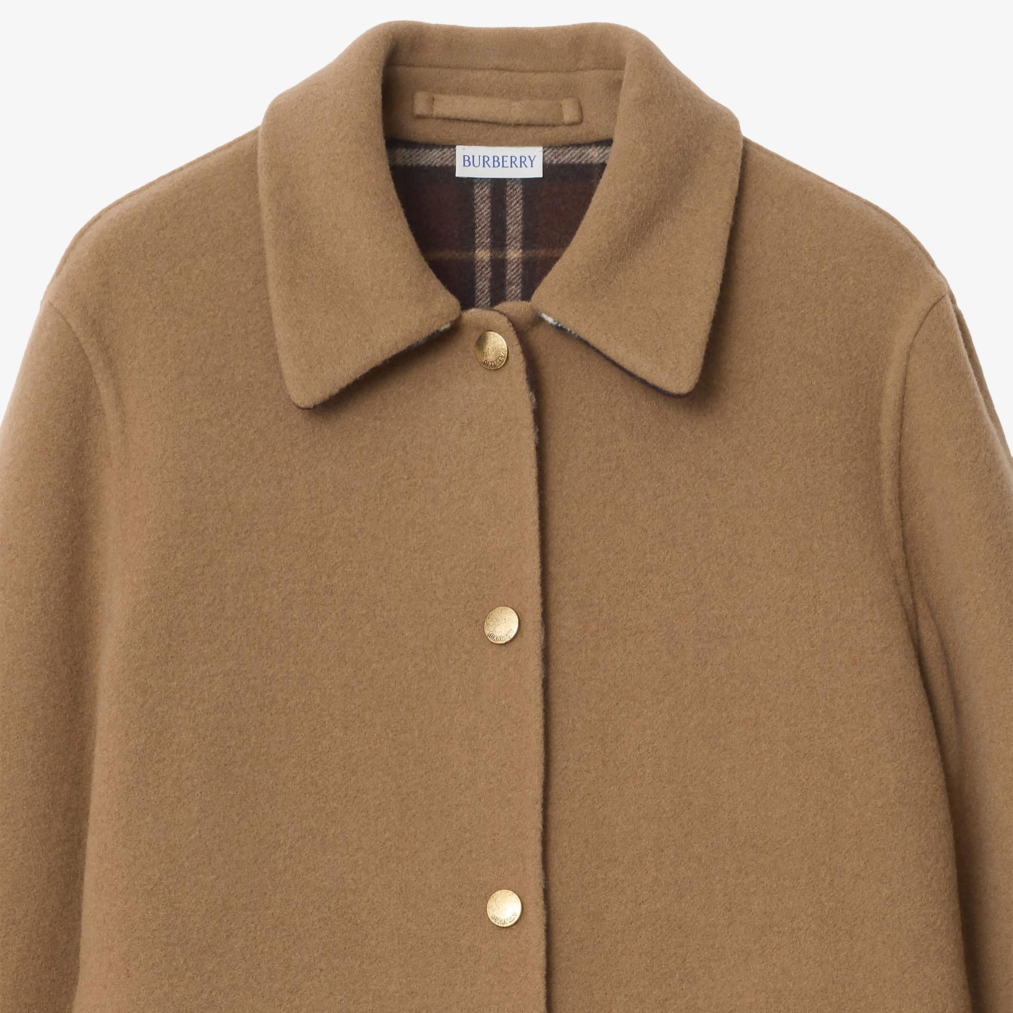 Burberry Wool Overshirt Kadın Kahverengi Kaban